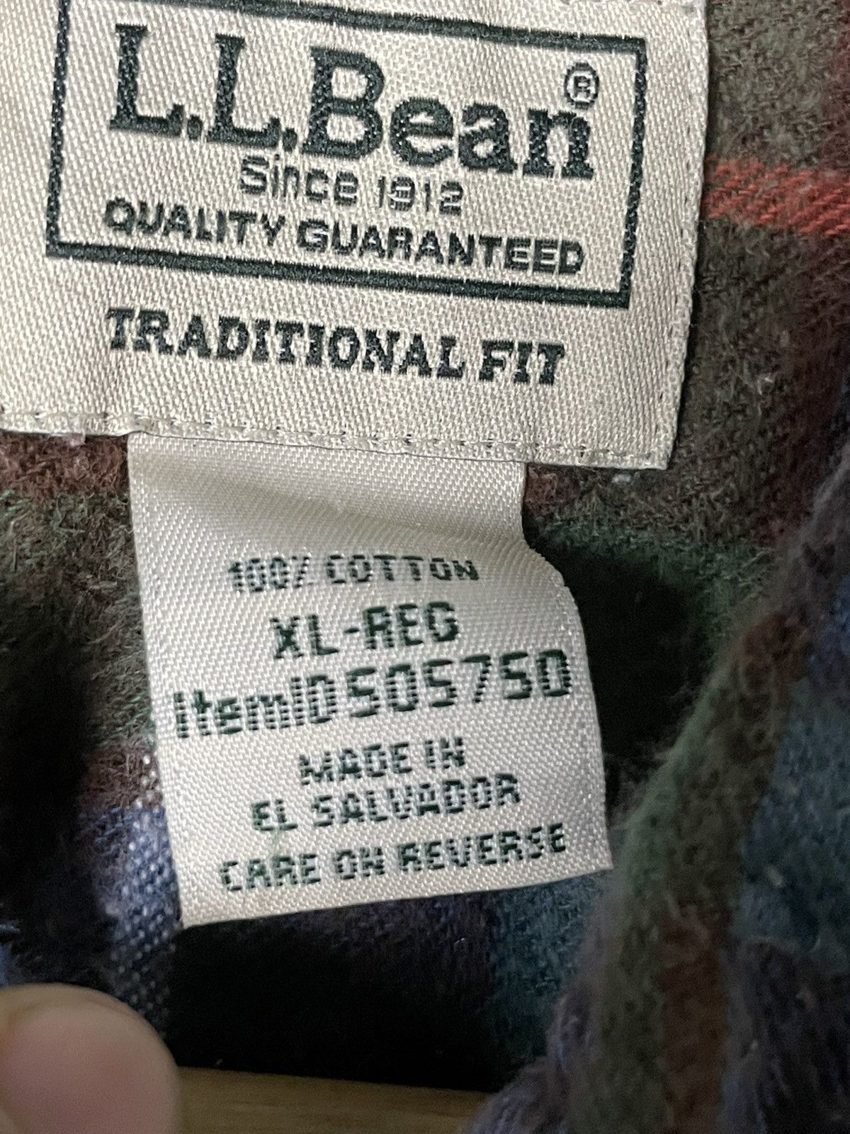 L.L. Bean × Vintage L.L Bean Scotch Plaid Flannel Shirt (54) Size US XL / EU 56 / 4 - 8 Thumbnail
