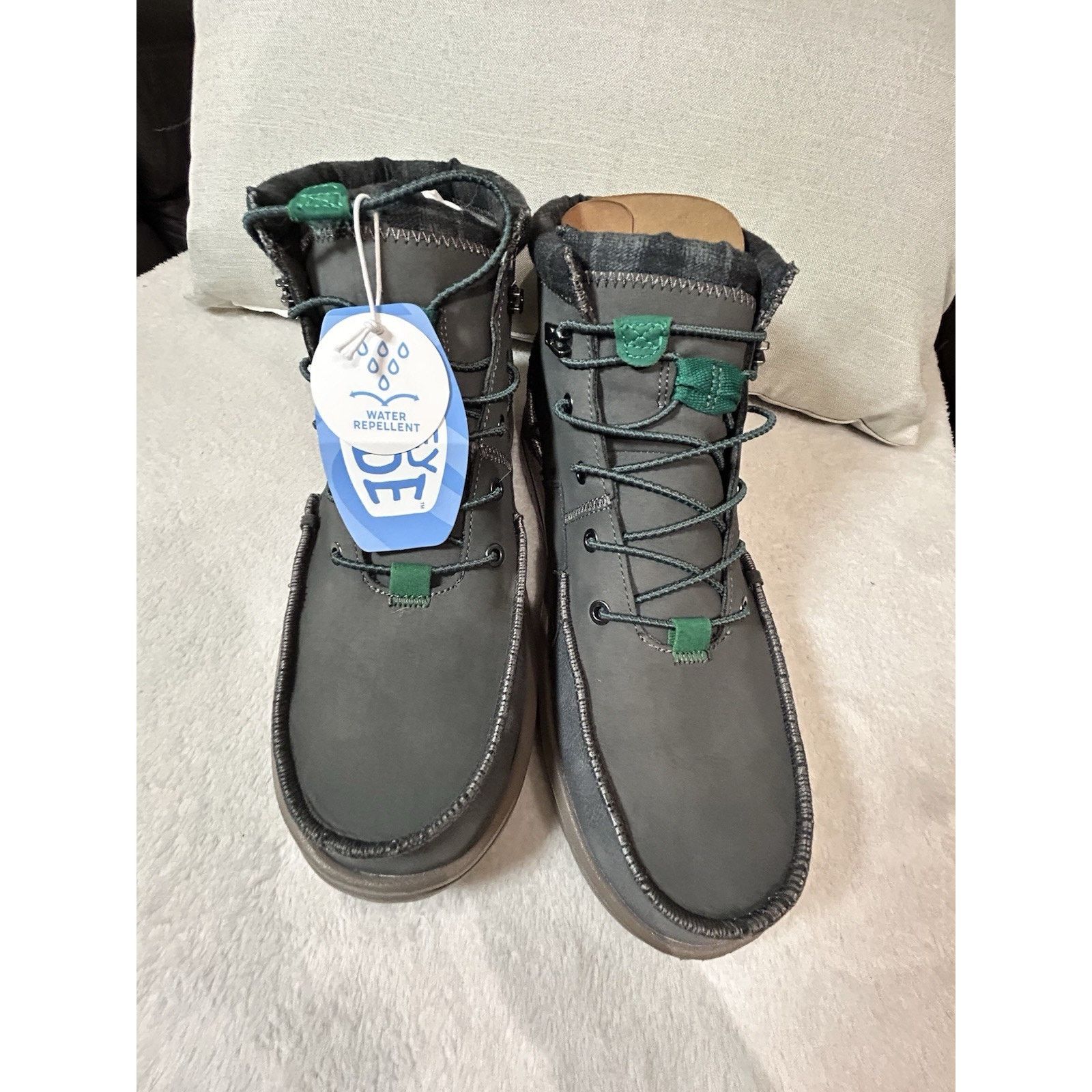 Other Hey Dude Size 14 Bradley Waxed Canvas Ankle Boots Charcoal Size US 14 / EU 47 - 1 Thumbnail