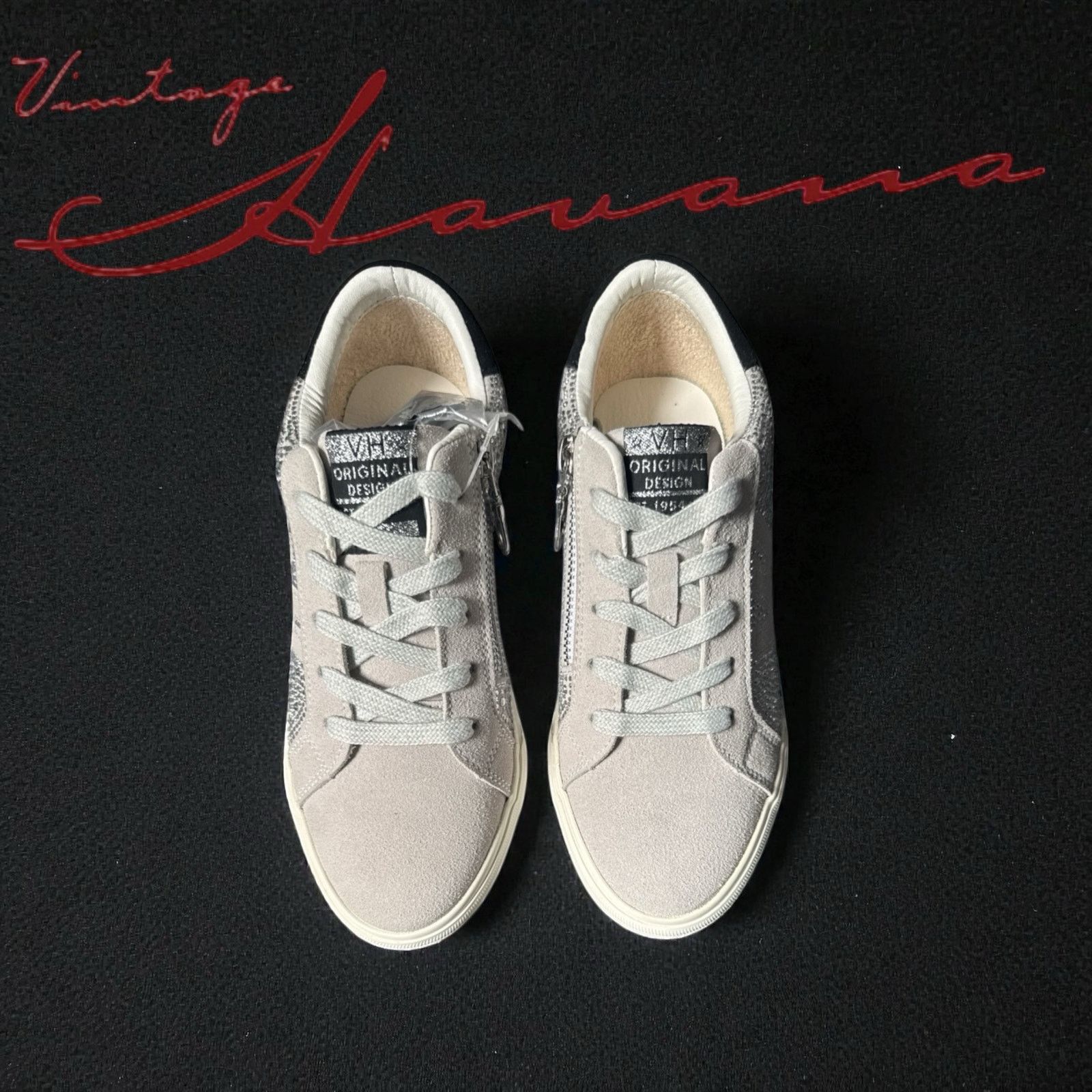 Vintage Havana Vintage Havana women's Vita's grey suede w/ rhinestones. Size US 6 / IT 36 - 3 Thumbnail