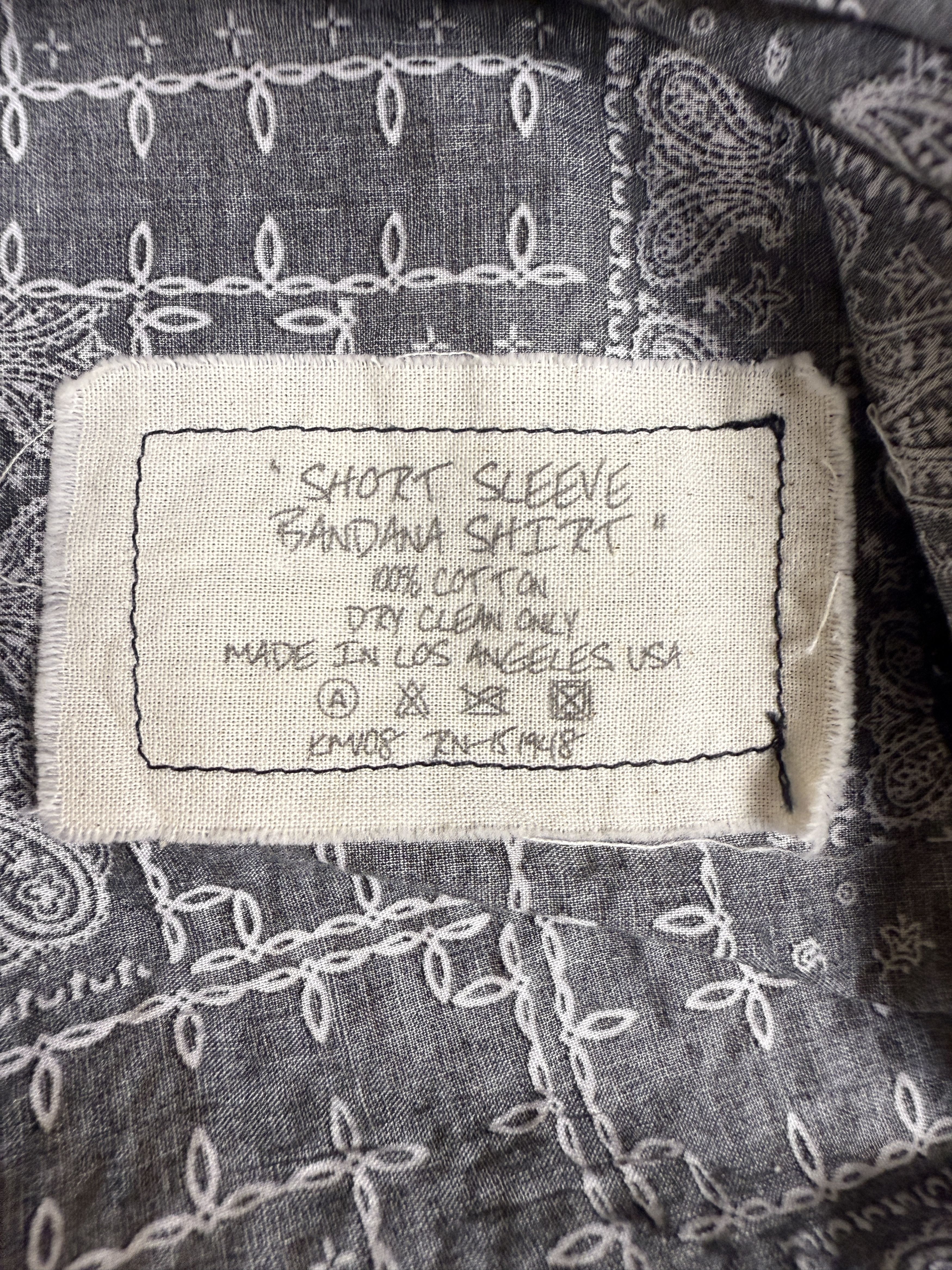Greg Lauren $750 Greg Lauren Short Sleeve Bandana Shirt Size US XL / EU 56 / 4 - 7 Thumbnail