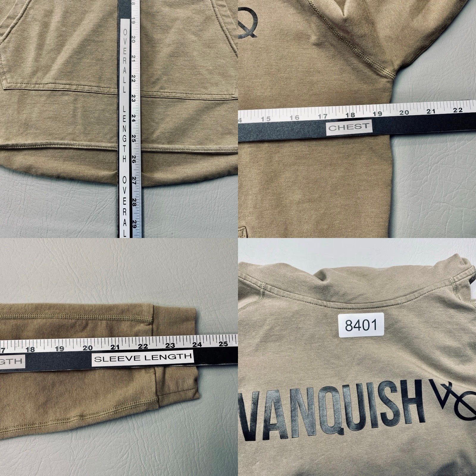 Logo 7 Vanquish Pullover Hoodie Men’s XL Tan Chest Logo Drawstring Pockets 8401 Size US XL / EU 56 / 4 - 8 Thumbnail