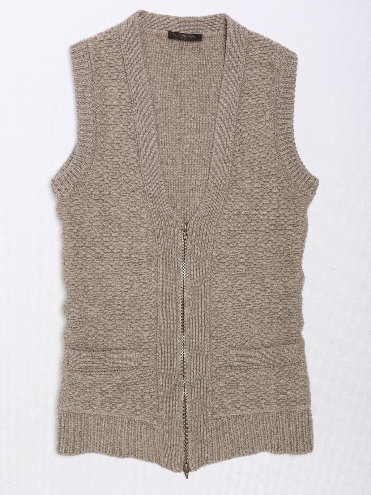 Louis Vuitton Louis Vuitton Wool Zip Tank Sweater Knit Cable Vest Size M / US 6-8 / IT 42-44 - 1 Thumbnail