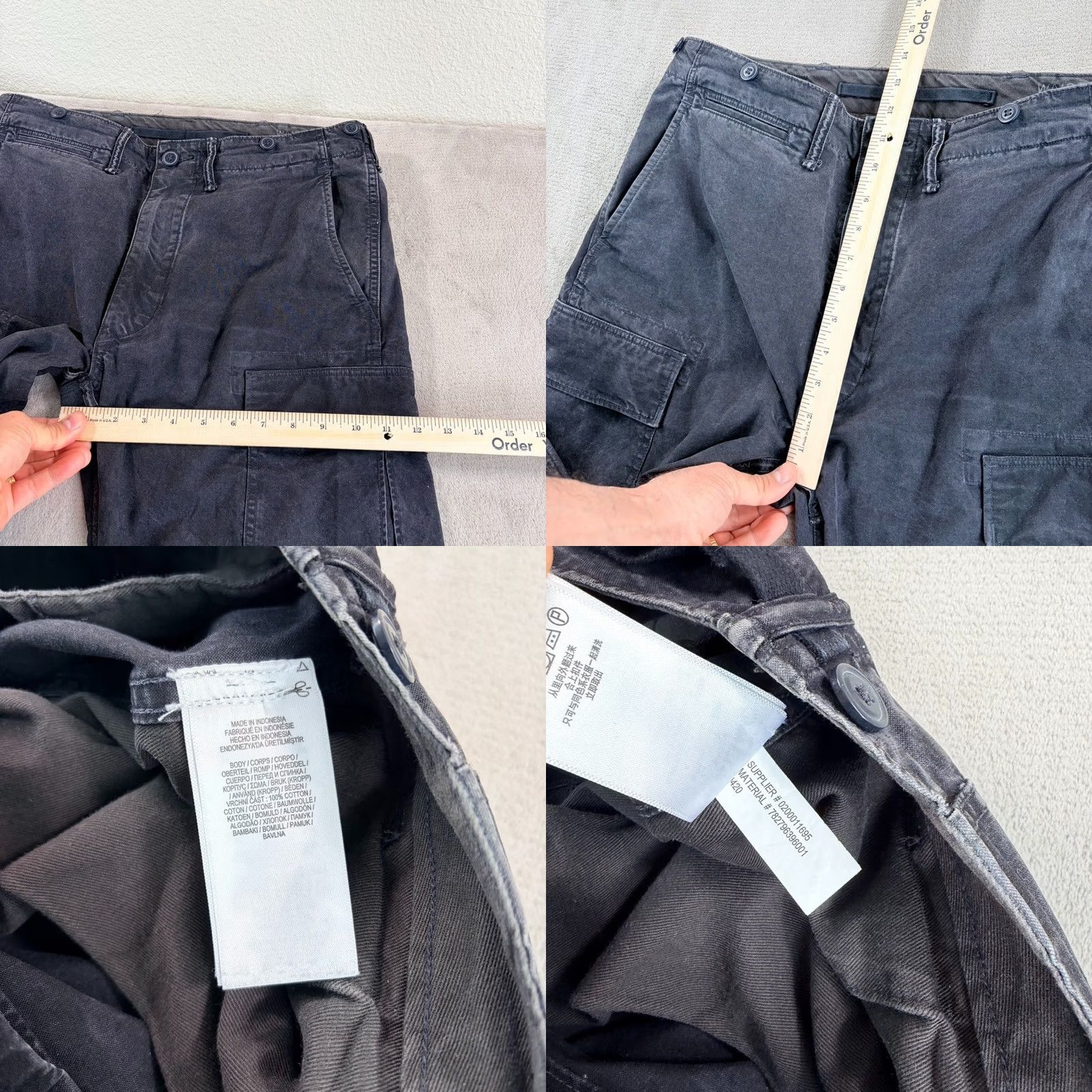 Ralph Lauren VINTAGE? No. RRL Pants Paratrooper Military Cargo Double RL Pants in Onyx Cloth Men 34x32 Size US 34 / EU 50 - 8 Thumbnail