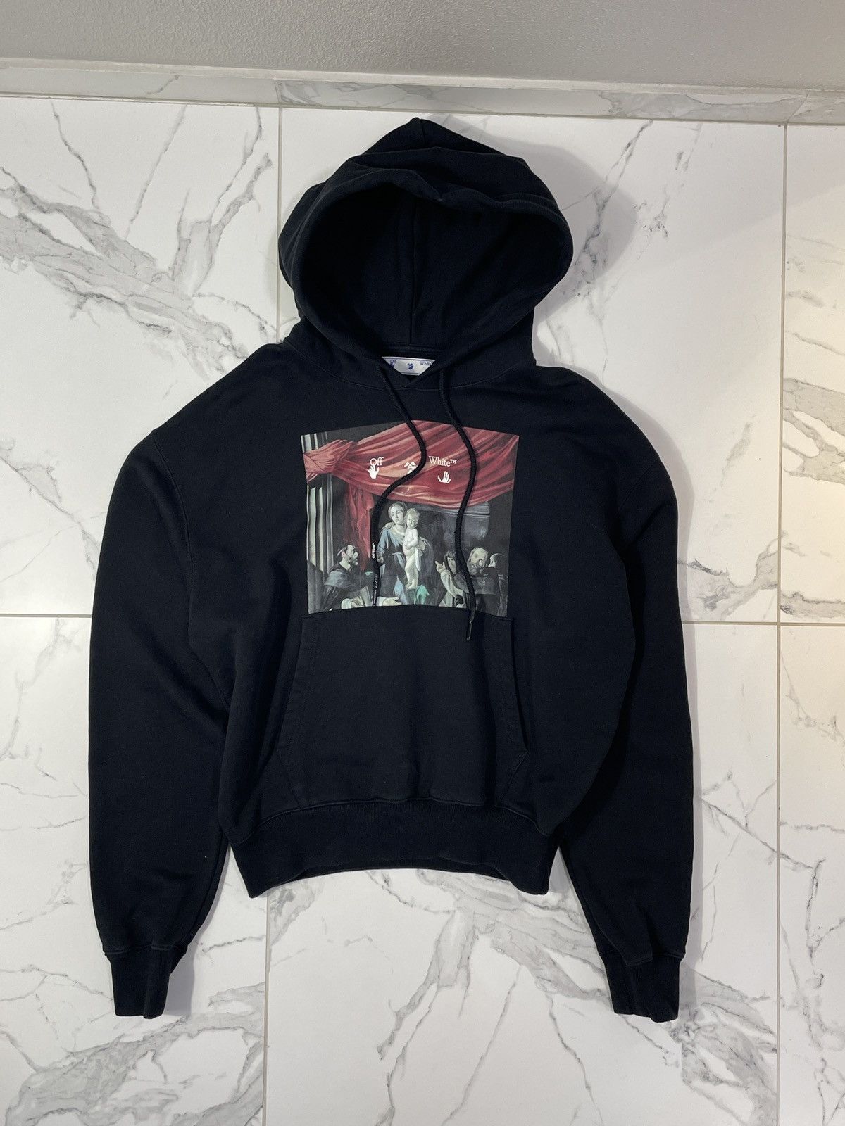 Off-White Off-White Caravaggio Print Hoodie Black Authentic Size US S / EU 44-46 / 1 - 1 Thumbnail