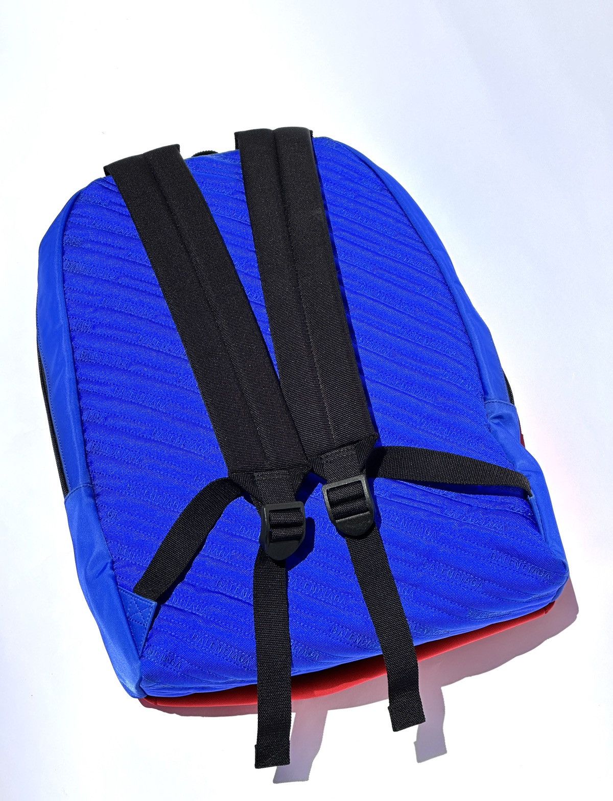 Balenciaga Demna Balenciaga Nylon Dbl Pack Backpack Blue/Red Size ONE SIZE - 8 Thumbnail