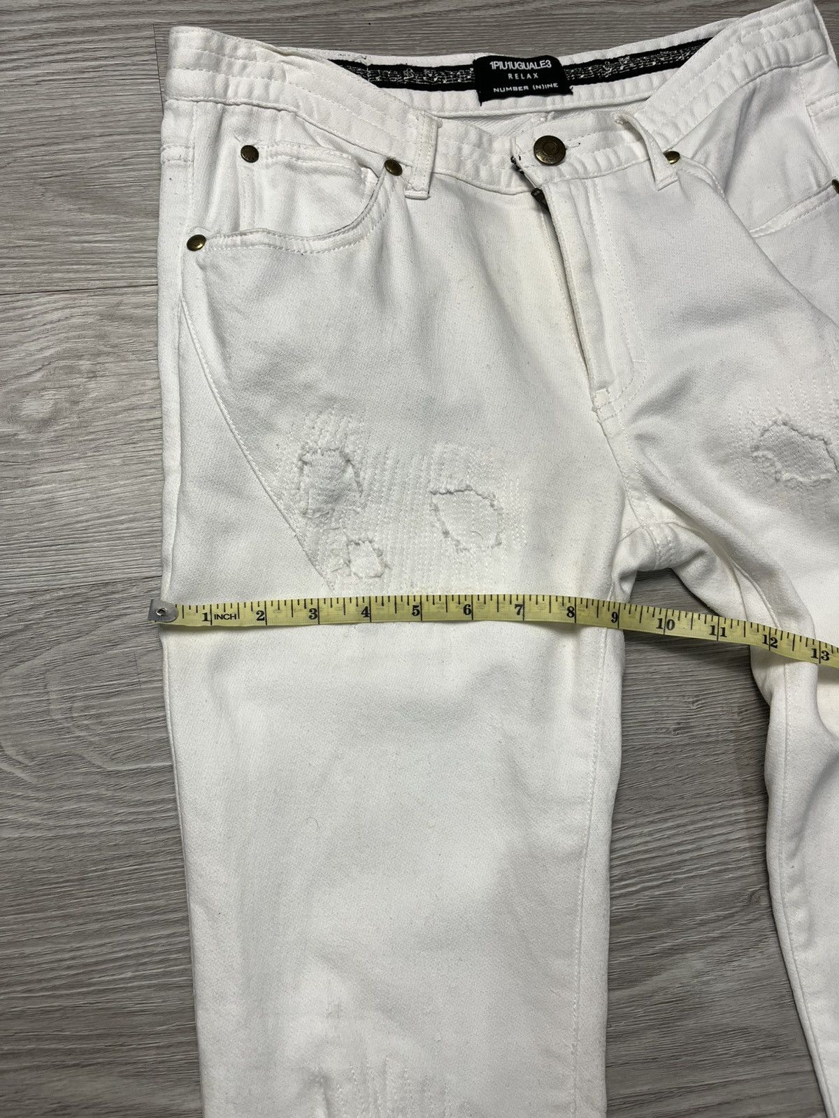 Number (N)ine Number Nine x 1PIU1UGUALE3 Distressed Pants Size US 32 / EU 48 - 12 Thumbnail