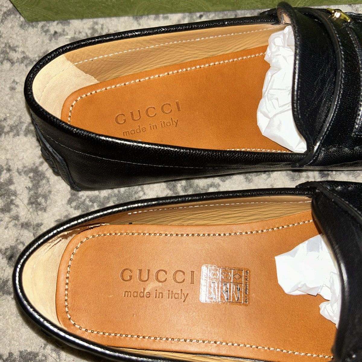 Gucci Gucci Men Gommino Driver Loafers with Half Horsebit Black Size US 7 / EU 40 - 7 Thumbnail