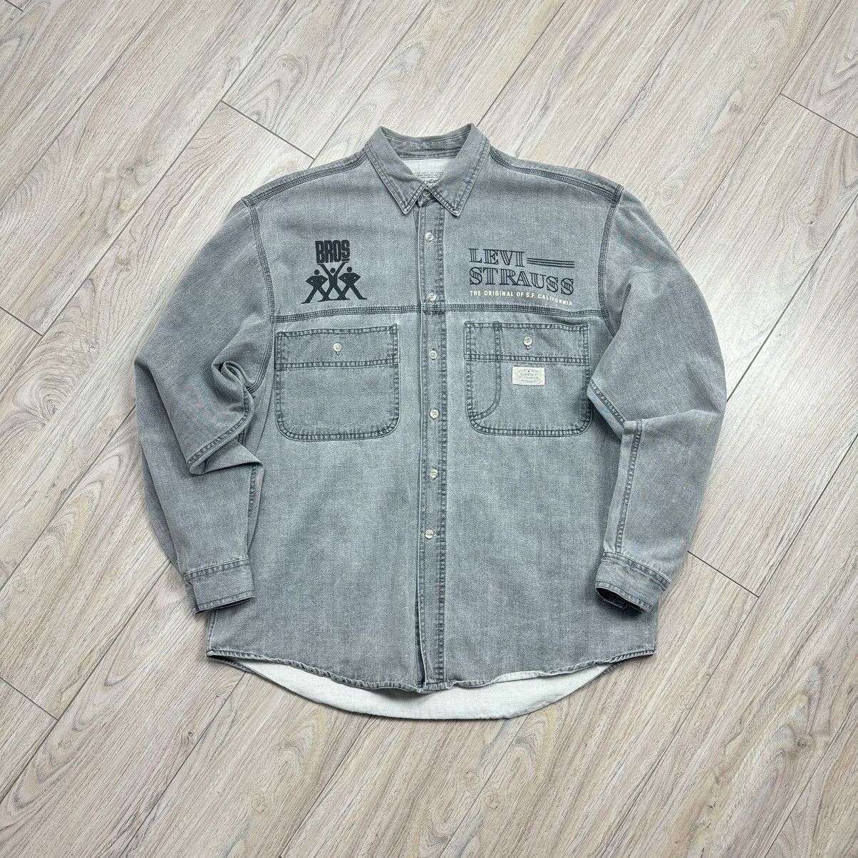 Levi's Vintage Y2K Levi’s BROS Staff Button Up Shirt Size US M / EU 48-50 / 2 - 1 Thumbnail