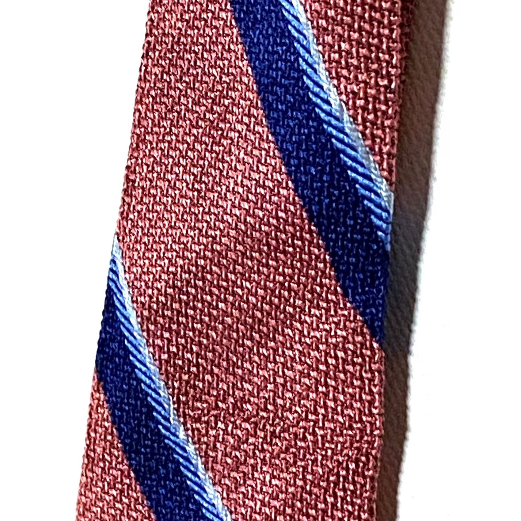 Brooks Brothers Brooks Brothers Mens Tie Pink Blue Striped Preppy Old Money Professional Neck Tie Size ONE SIZE - 4 Thumbnail