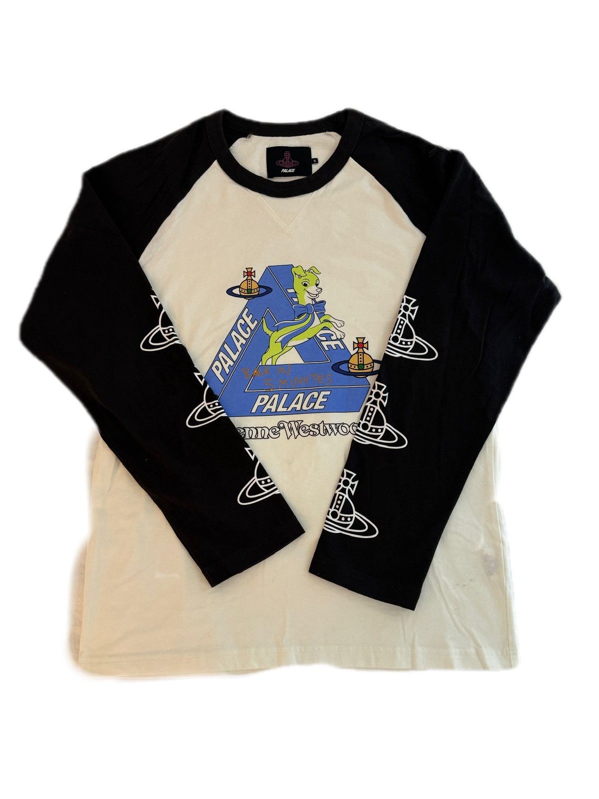 Vivienne Westwood PALACE VIVIENNE WESTWOOD RAGLAN LONGSLEEVE WHITE / BLACK Size S / US 4 / IT 40 - 1 Thumbnail