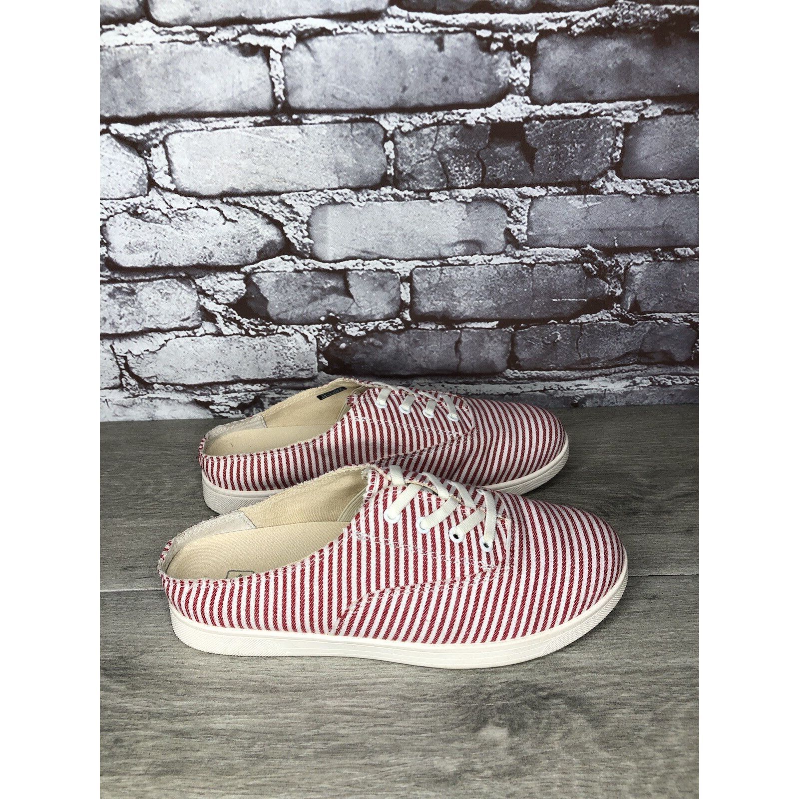 Other Spenco Orthotic Red Stripe Canvas Santa Rosa Mule Shoes Wome Size US 9 / IT 39 - 14 Thumbnail
