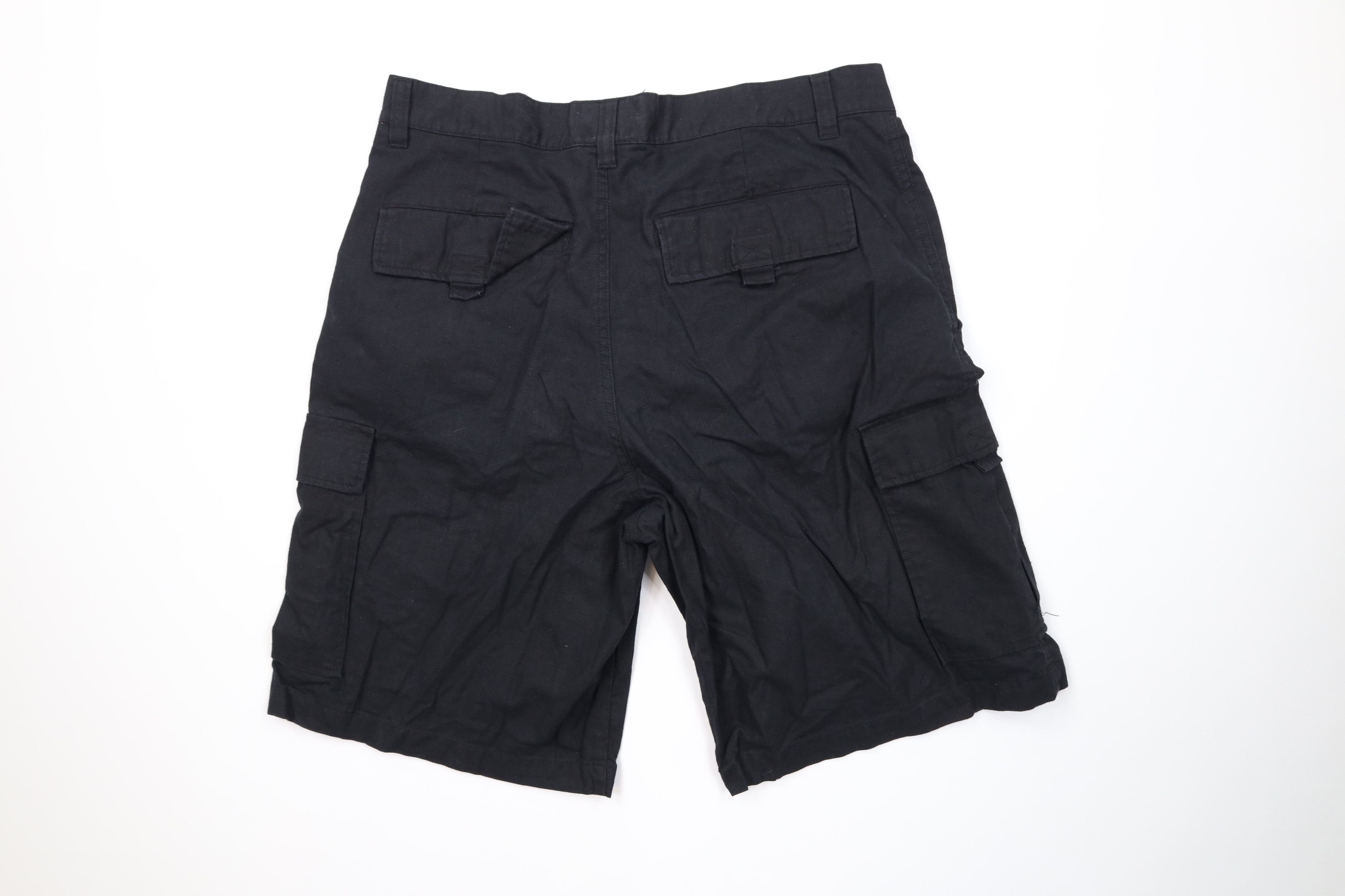 Vintage Vintage 90s Y2K Streetwear Blend Baggy Cargo Shorts Black Size US 36 / EU 52 - 7 Thumbnail