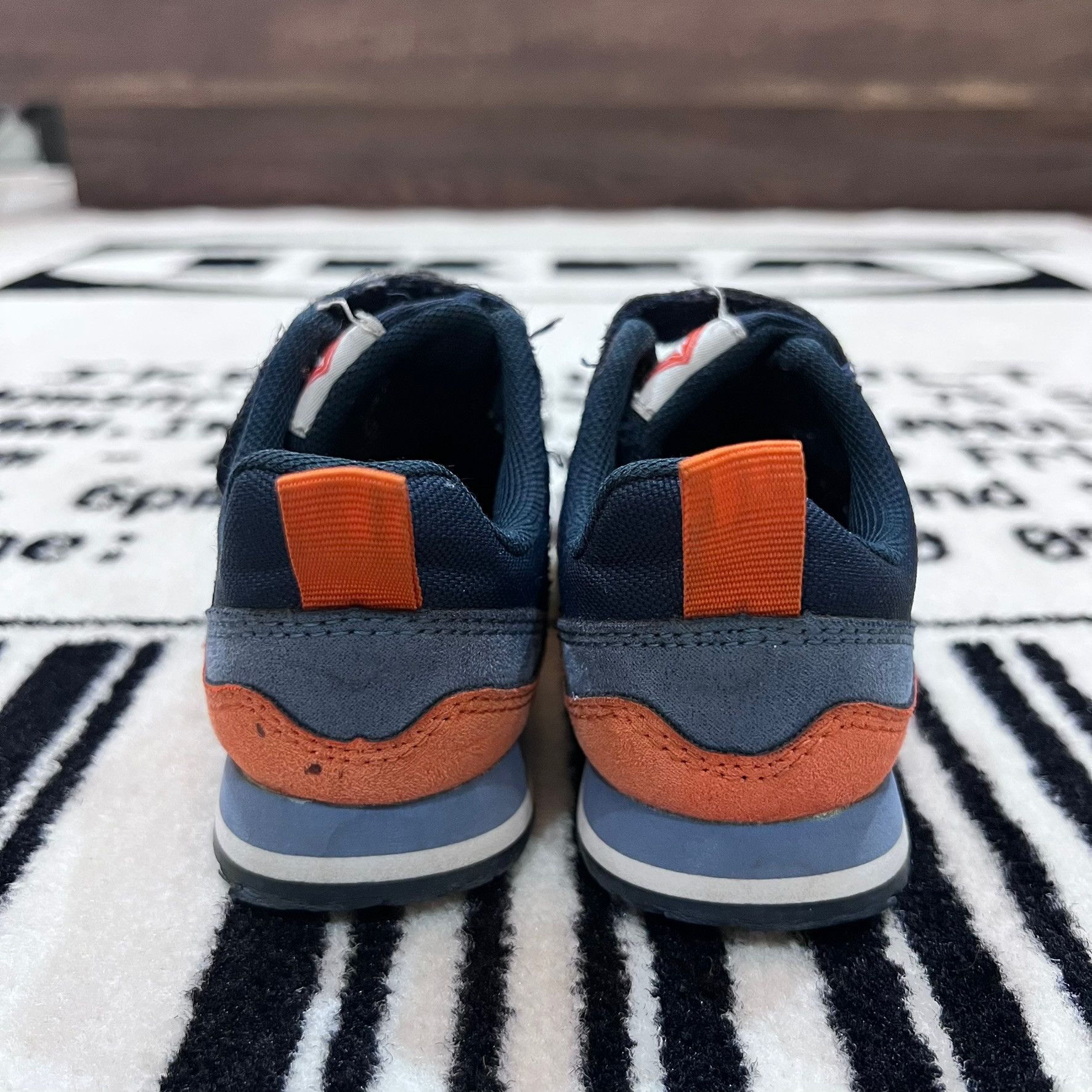 Zara Zara Navy Blue Orange Velcro Strap Toddler Shoes Size US 7.5 / EU 40-41 - 4 Thumbnail