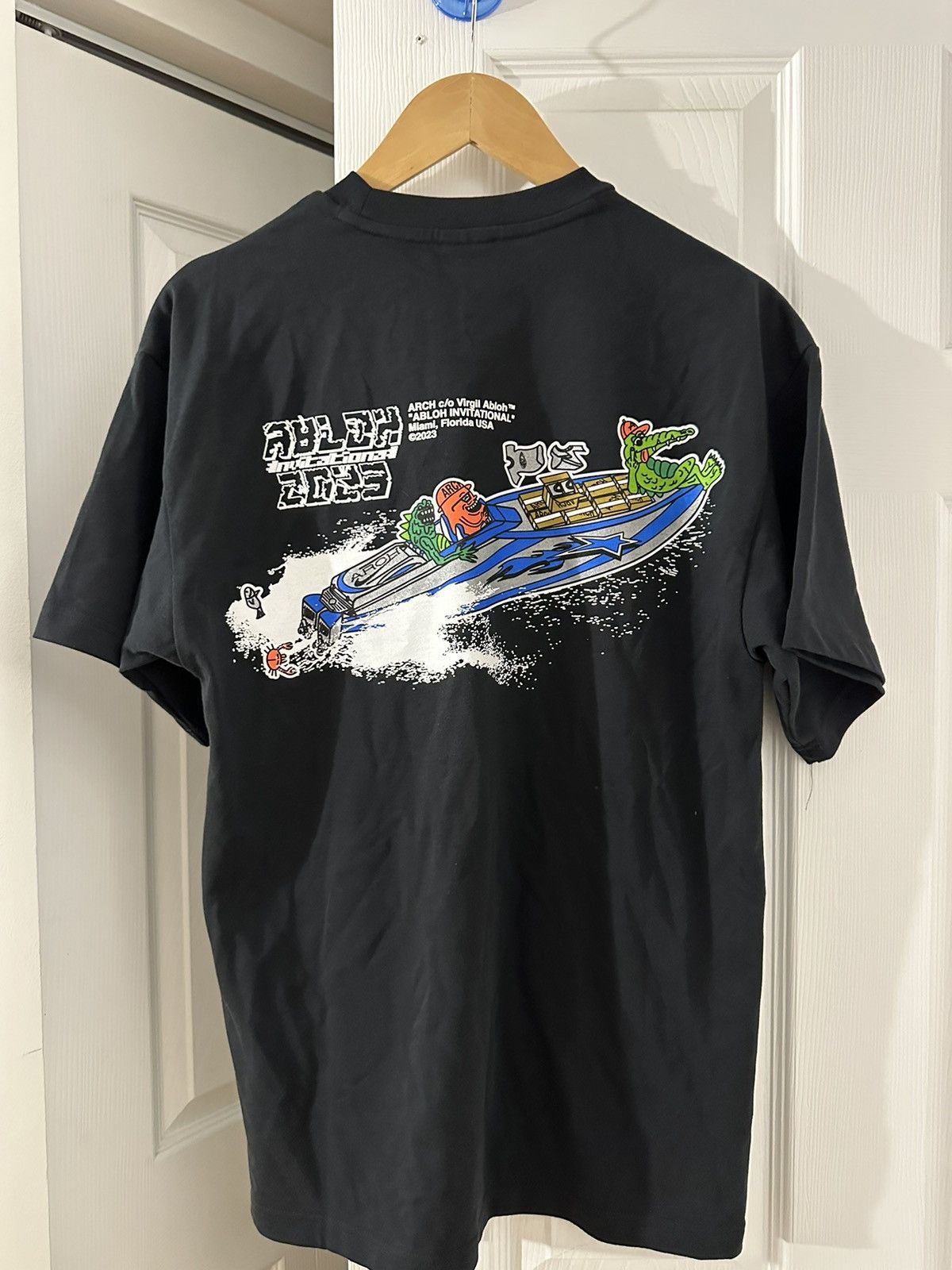 image of Andrew Arch Miami 2023 "abloh Invitational" in Black White Green Blue Orange, Men's (Size Small)