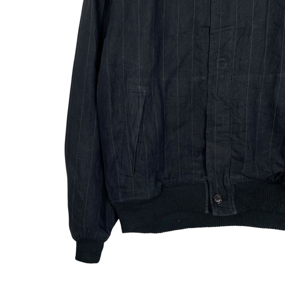 Comme des Garcons Homme Vintage 80s Comme Des Garcons Striped Linen Bomber Jacket Size US M / EU 48-50 / 2 - 3 Thumbnail