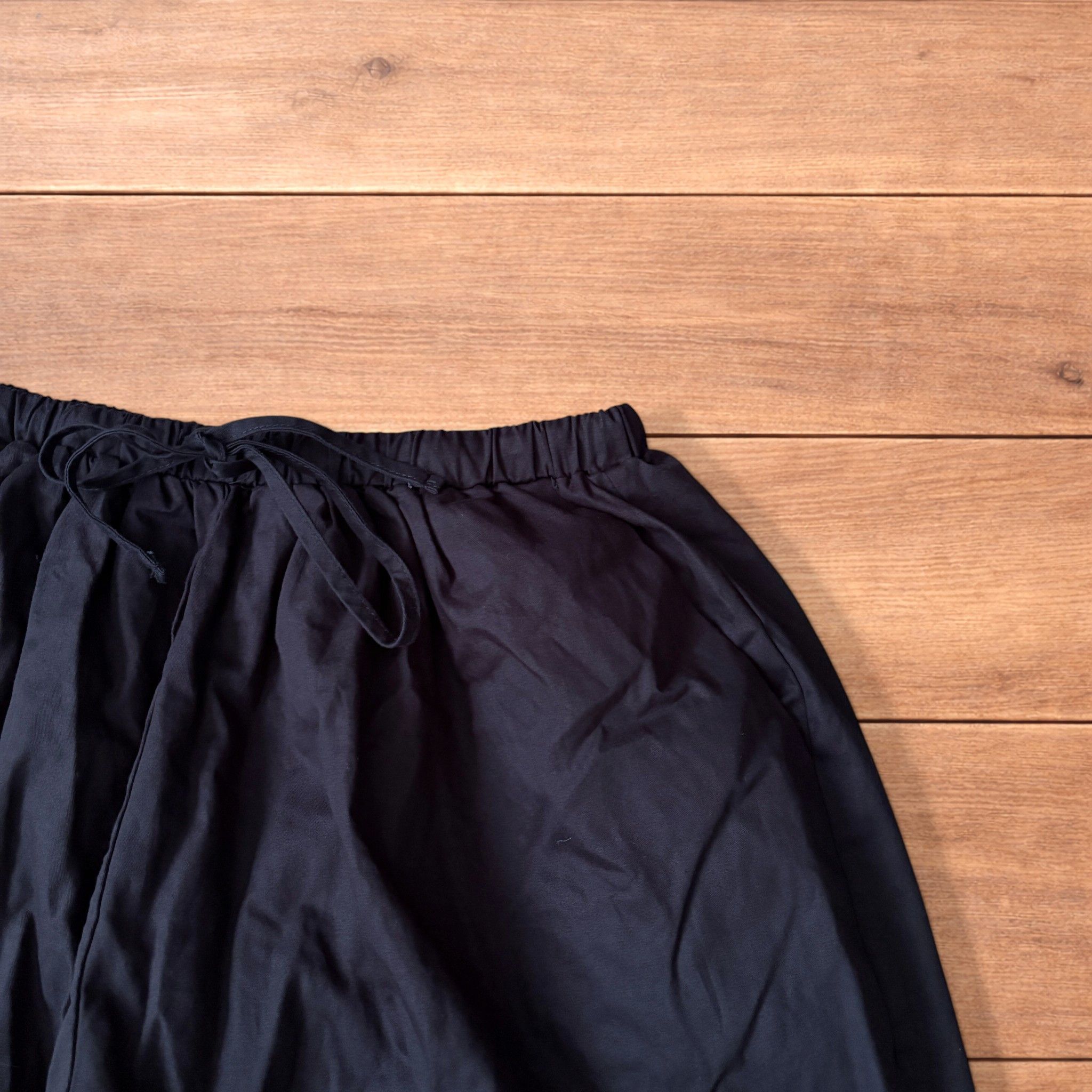 Japanese Brand Super baggy wide leg flight pants in black. Size US 34 / EU 50 - 3 Thumbnail