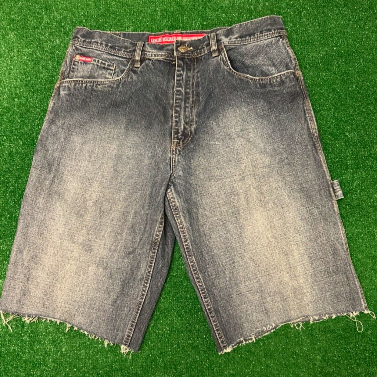Ecko Unltd. VINTAGE Ecko Unltd Baggy Hip Hop Skater Jeans Cut Off Shorts Sz 36 Jorts Blue Dark JNCO Grunge Hip Hop Punk 90s Skater Mens Size US 36 / EU 52 - 2 Thumbnail