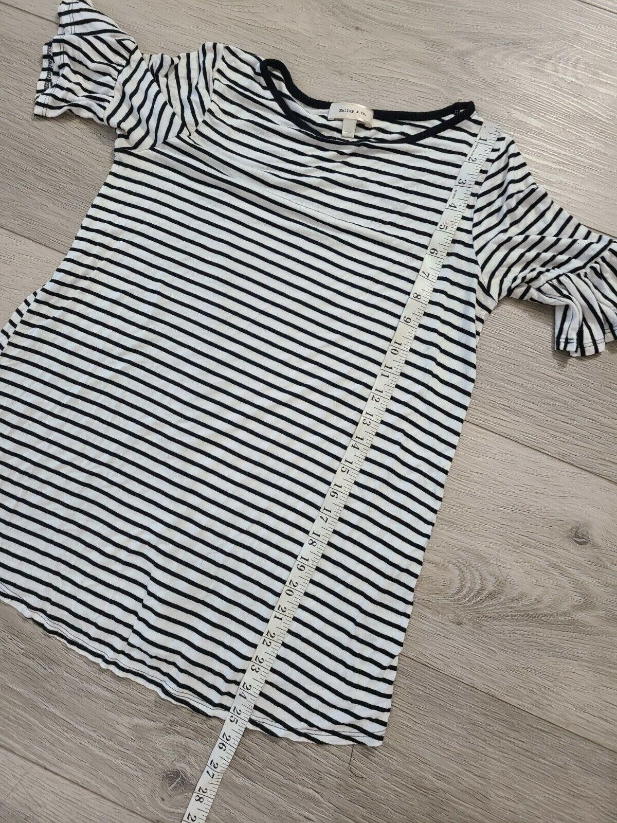 Designer Hailey And Co Top Size Small Black White Striped Short Size S / US 4 / IT 40 - 3 Thumbnail