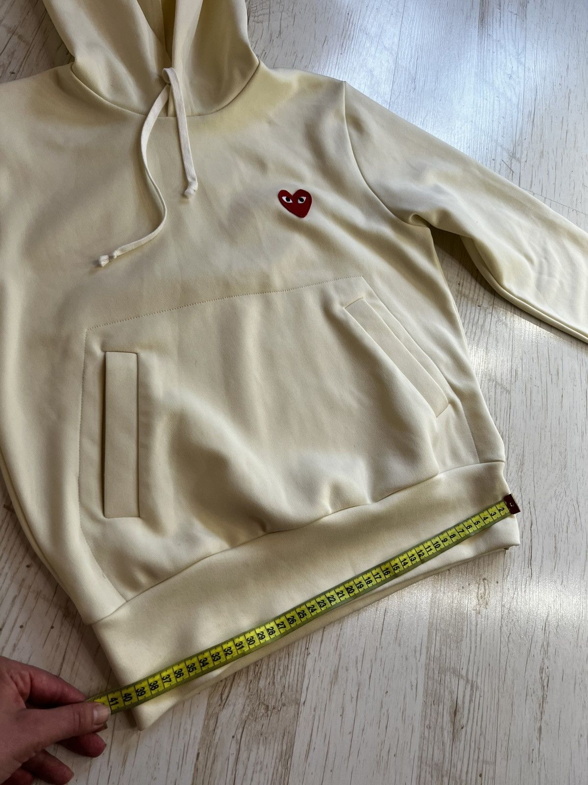 Comme des Garcons Comme Des Garçons Play Yellow Embroidered Logo Hoodie Size M Size M / US 6-8 / IT 42-44 - 15 Thumbnail