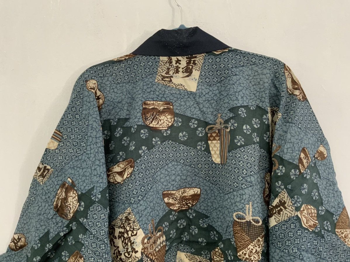 Japanese Brand Vintage Indigo Floral Art Kimono Classic Japan Size US XL / EU 56 / 4 - 5 Thumbnail