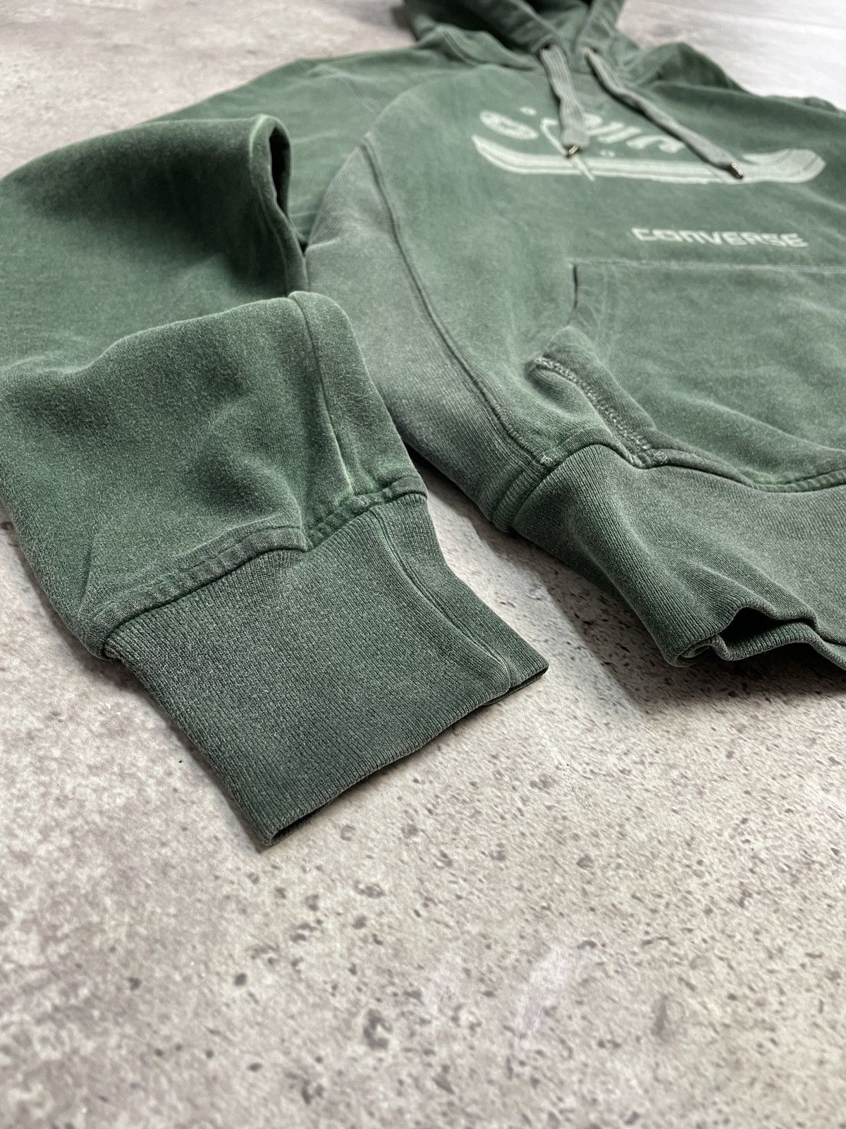 Converse Vintage Converse Green Hoodie 00s Big Logo Size US M / EU 48-50 / 2 - 6 Thumbnail