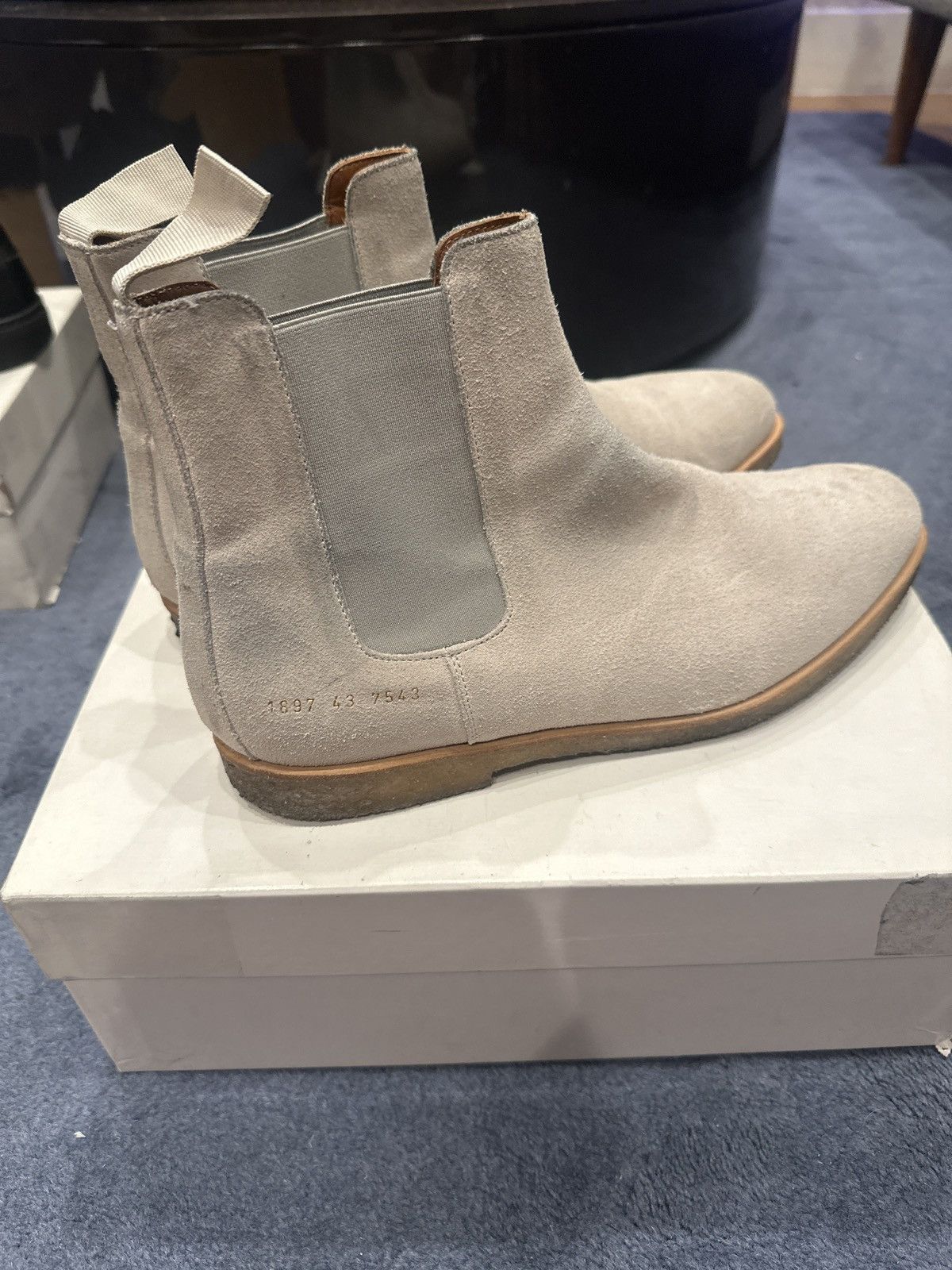 Common Projects Chelsea Boot in Suede White