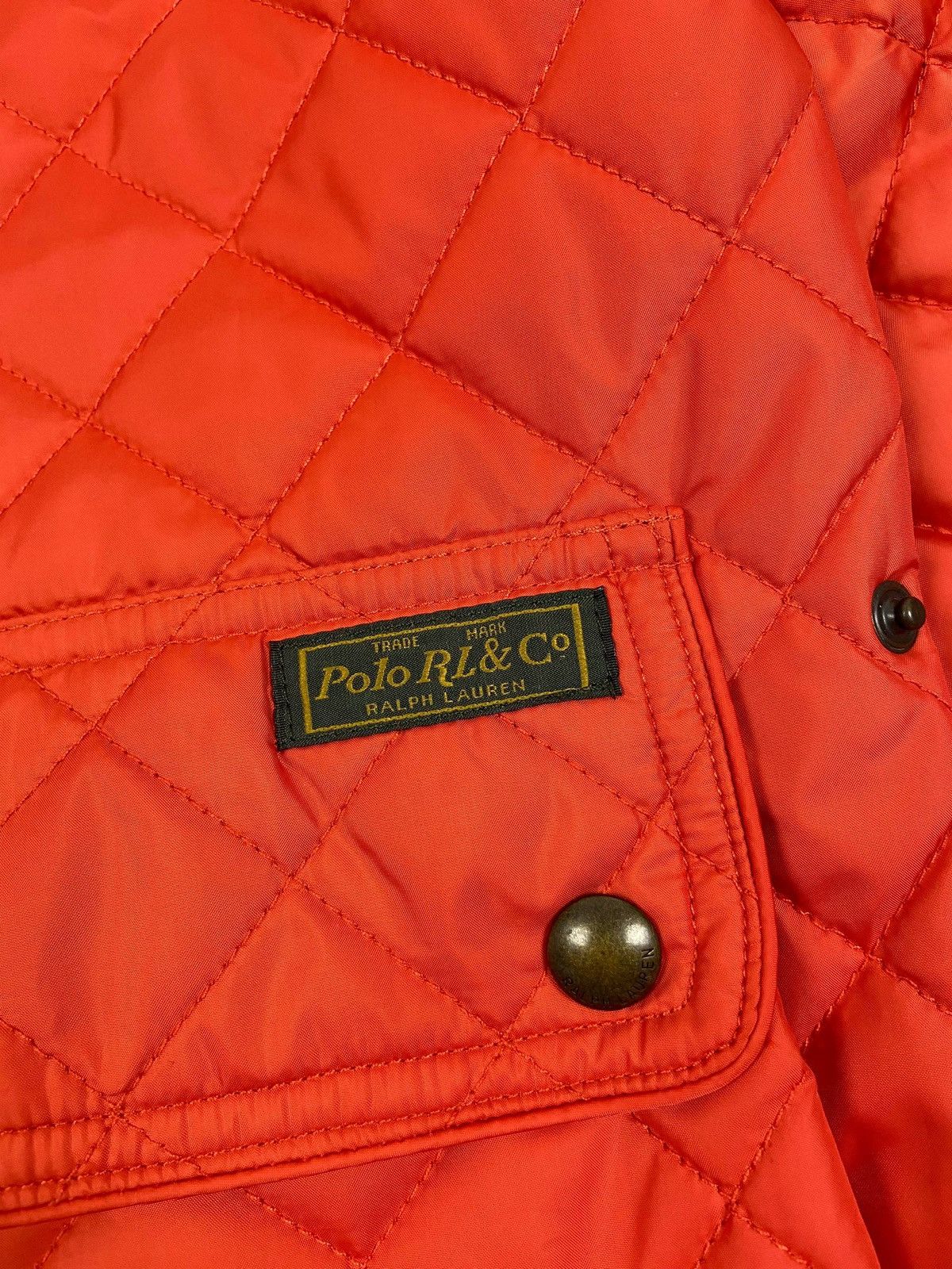 Polo Ralph Lauren Quilted Jacket Orange Lightweight Field Coat L Snap Zip Rare Size US L / EU 52-54 / 3 - 4 Thumbnail