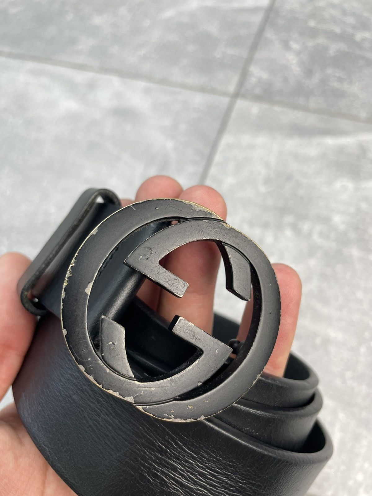 Gucci Gucci GG Leather Belt Black Size ONE SIZE - 5 Thumbnail