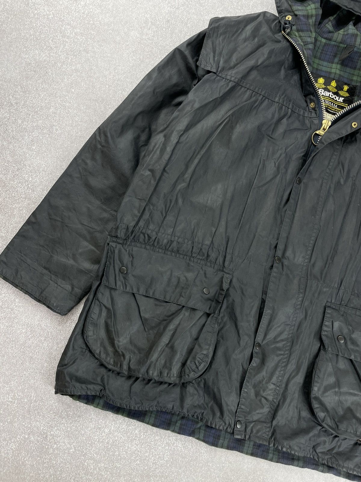 Barbour × Japanese Brand Vintage Men’s Barbour Durham A6 Waxed Jacket Size US XXL / EU 58 / 5 - 4 Thumbnail