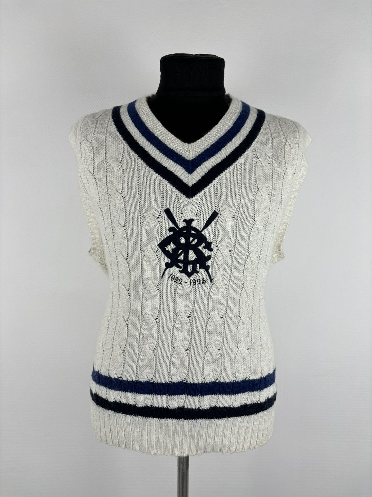Polo Ralph Lauren 1922-1923 POLO Cashmere Cable-Knit Vest Tenis Gilet Jumper Size US XL / EU 56 / 4 - 2 Thumbnail