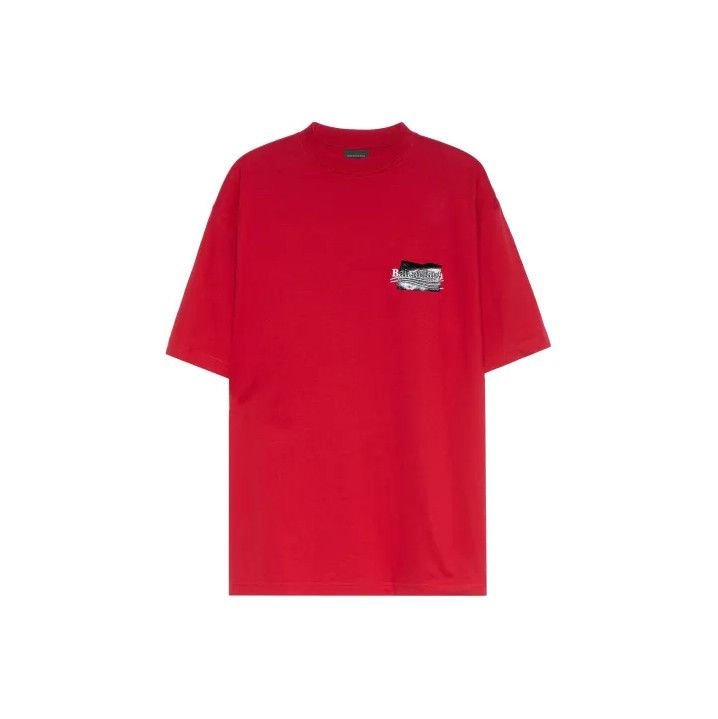 Balenciaga Balenciaga Red Logo Short Sleeve T-Shirt Size US XL / EU 56 / 4 - 1 Thumbnail