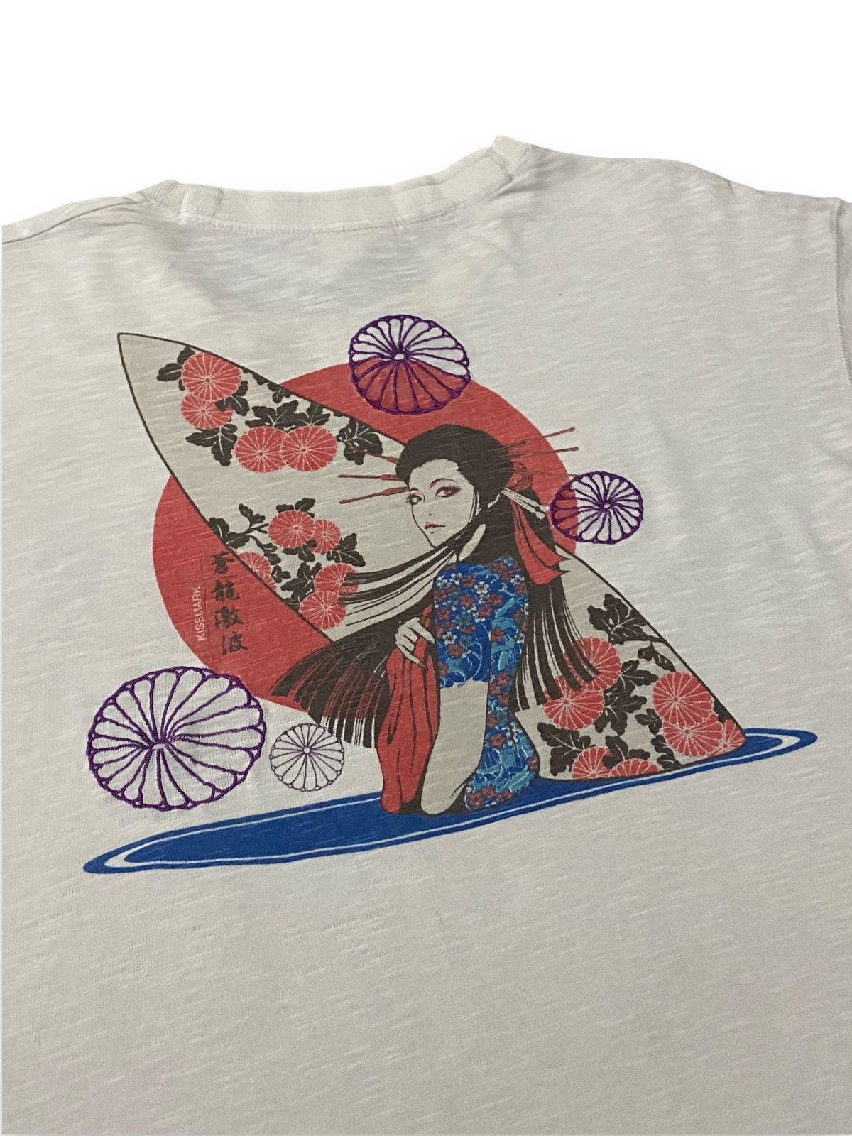 Hysteric Glamour Japan Kissmark Embroidered Floral Sexy Surf Girl Tee Size US L / EU 52-54 / 3 - 7 Thumbnail