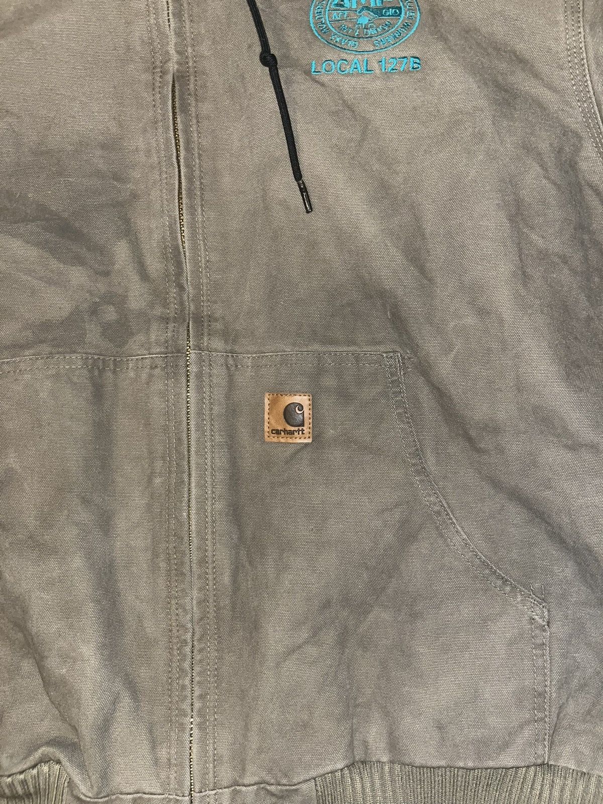 Carhartt × Vintage Carhartt Lined Canvas Brown Green Full Zip Hooded Jacket Size US XL / EU 56 / 4 - 3 Thumbnail