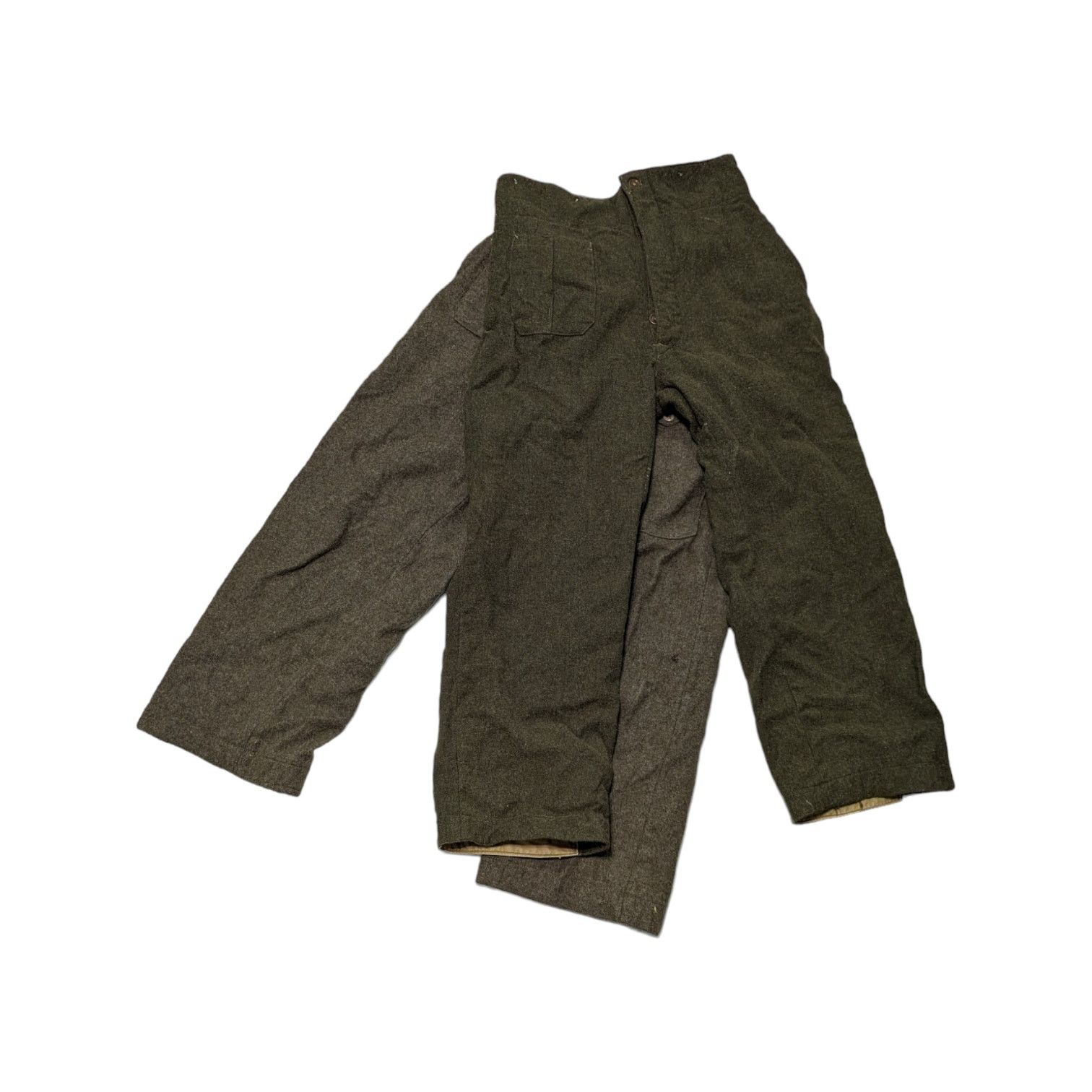 image of Vintage 50S Korean War Era Wool Army Cargo Pants Bundle in Green, Men's (Size 31)