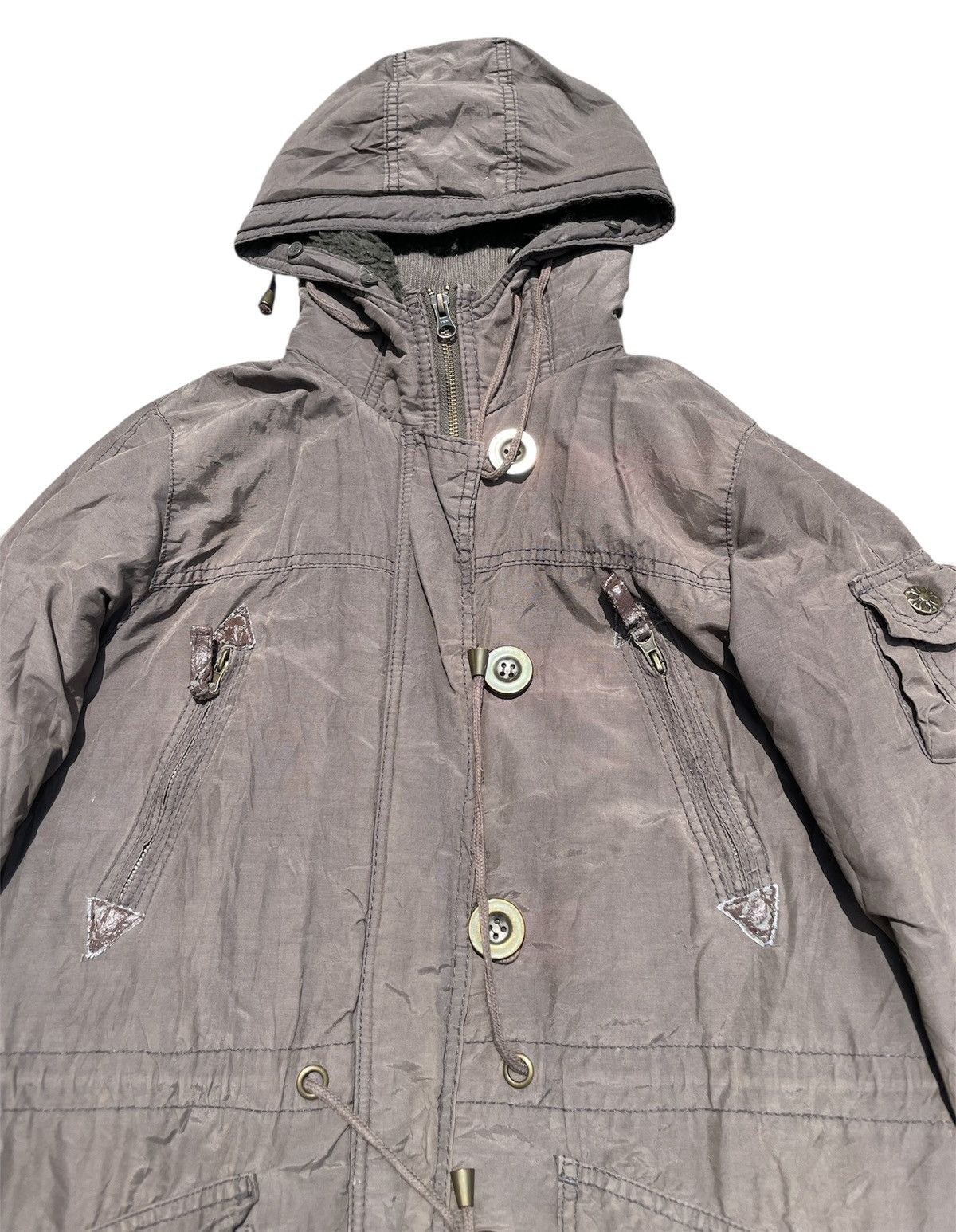 Vintage 🔥Accept Binding Offer🔥SunFaded Air Force Parka Jacket Button Size US S / EU 44-46 / 1 - 4 Thumbnail