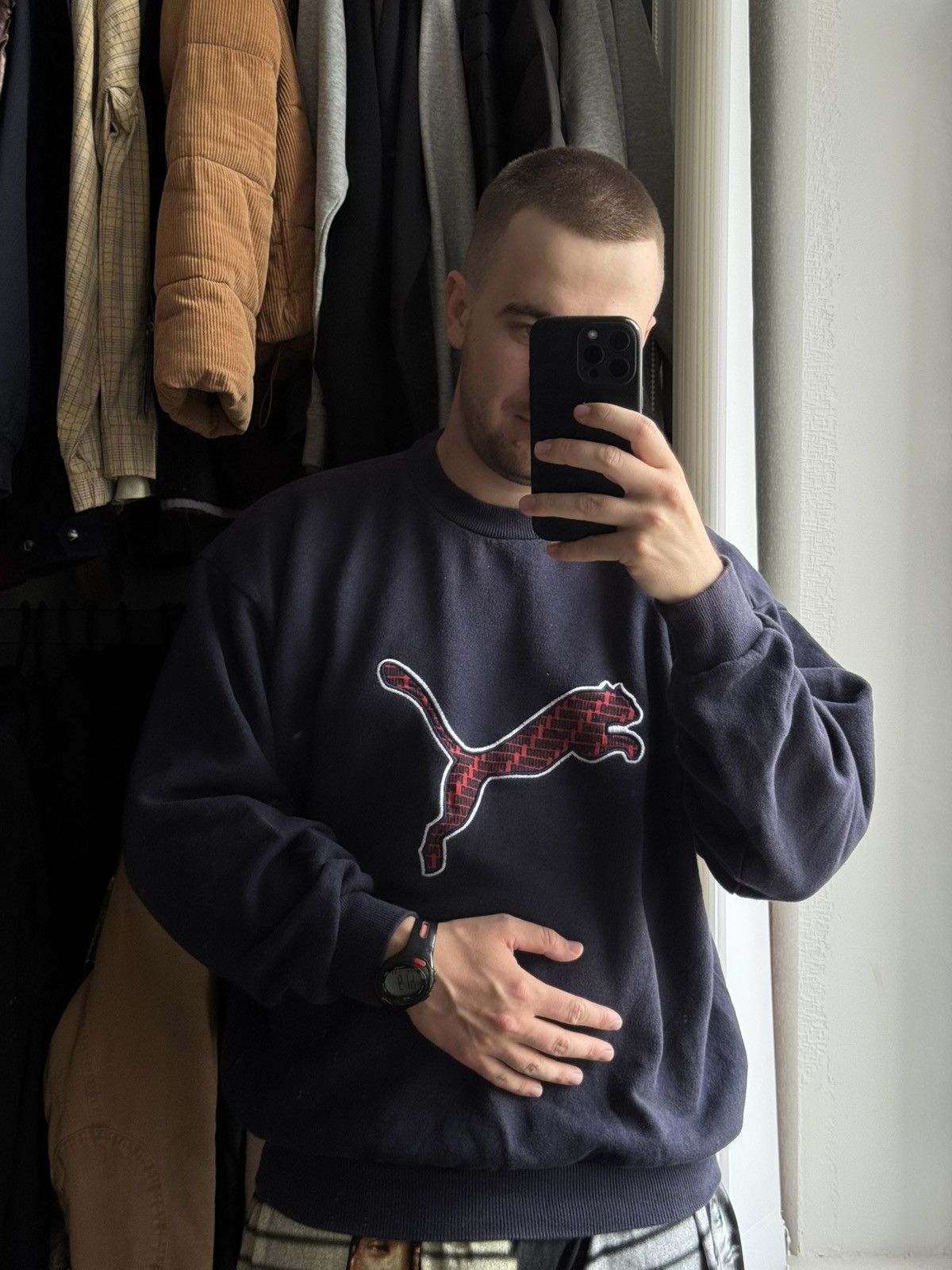 Japanese Brand × Puma × Vintage Sweatshirt vintage PUMA RARE BIG LOGO Size US L / EU 52-54 / 3 - 3 Thumbnail
