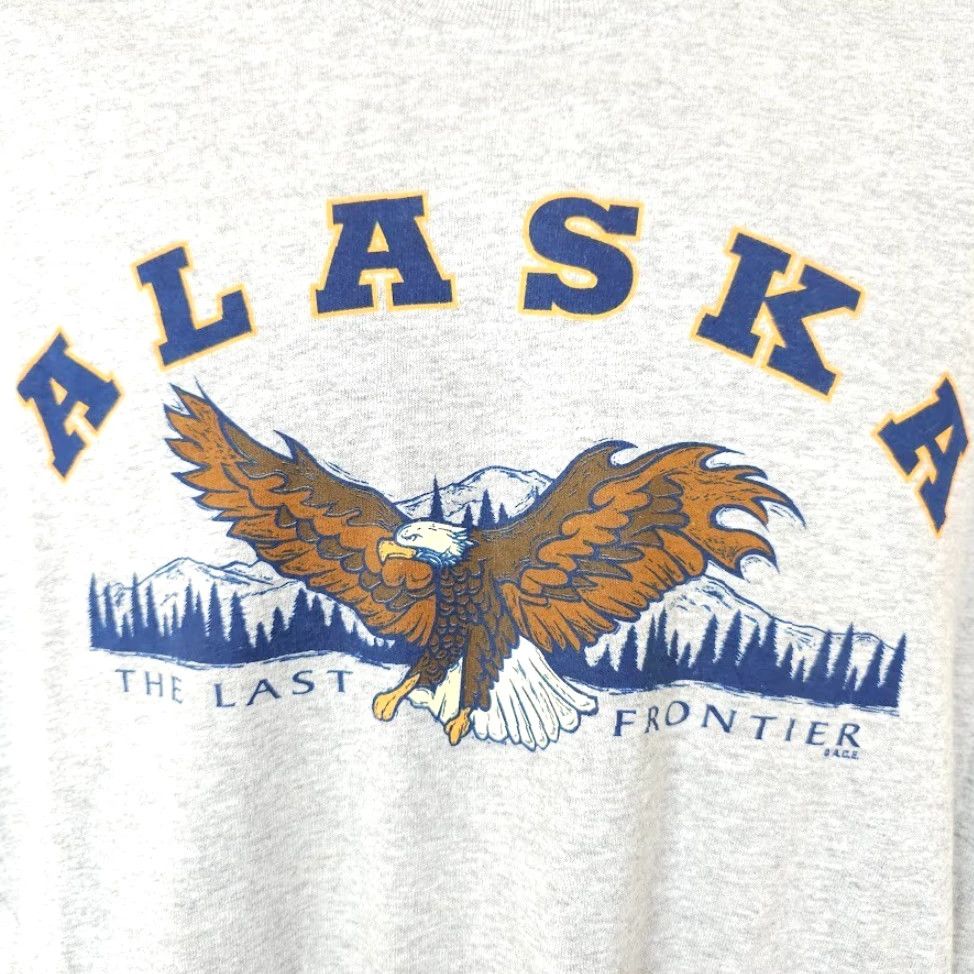 Hanes VINTAGE Alaska Bald Eagle T Shirt Mens Size Large Gray 90s Last Frontier Nature Hanes Crew Neck Cotton Blend Short Sleeve T-Shirt 90s Mens Size US L / EU 52-54 / 3 - 3 Thumbnail