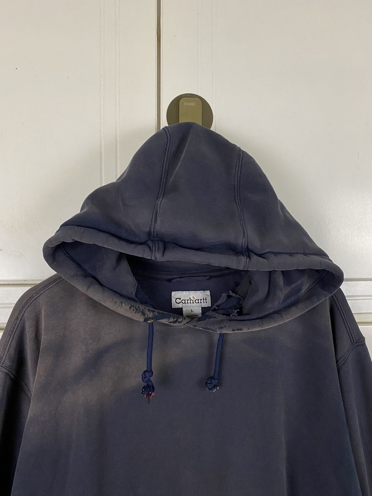 Carhartt × Vintage Vintage Hoodies Carhartt Sun Faded Blue Size US L / EU 52-54 / 3 - 5 Thumbnail