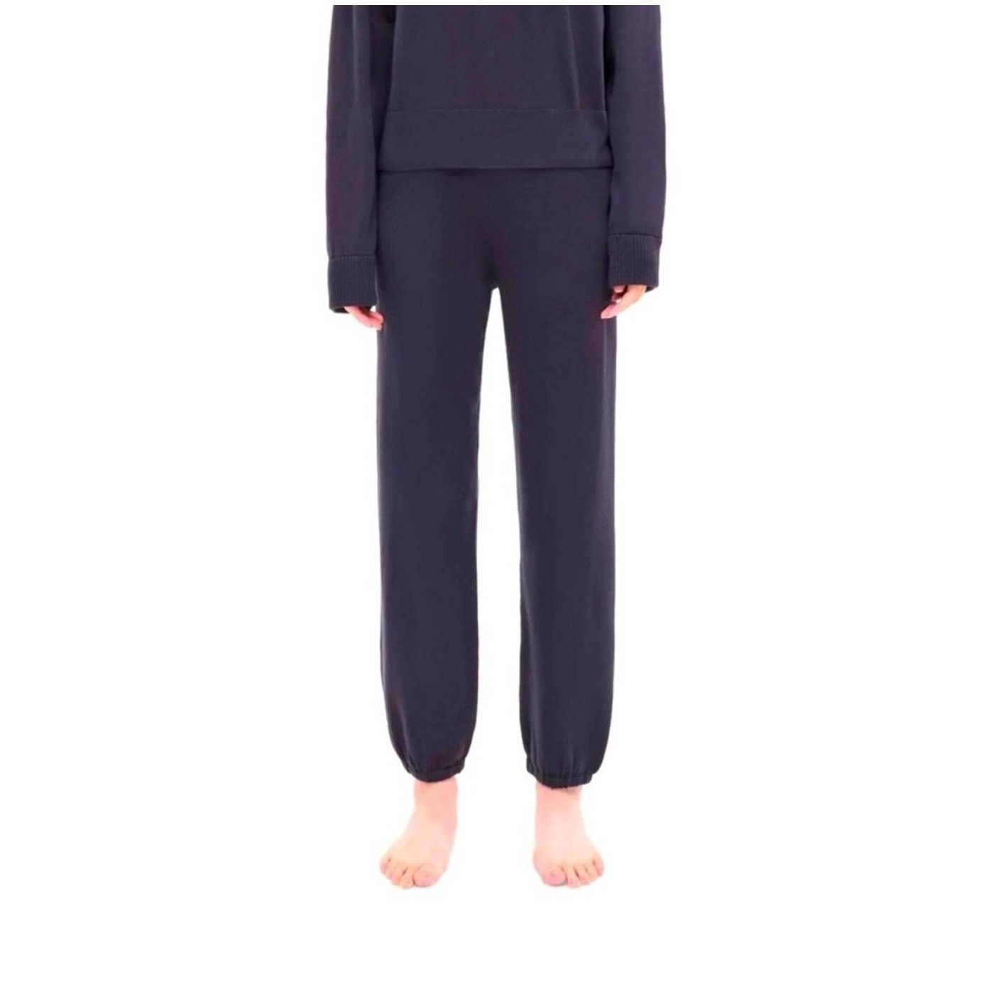 Jonathan Simkhai SIMKHAI Cotton Cashmere Joggers Midnight Blue Size Medium Size 28" / US 6 / IT 42 - 2 Thumbnail