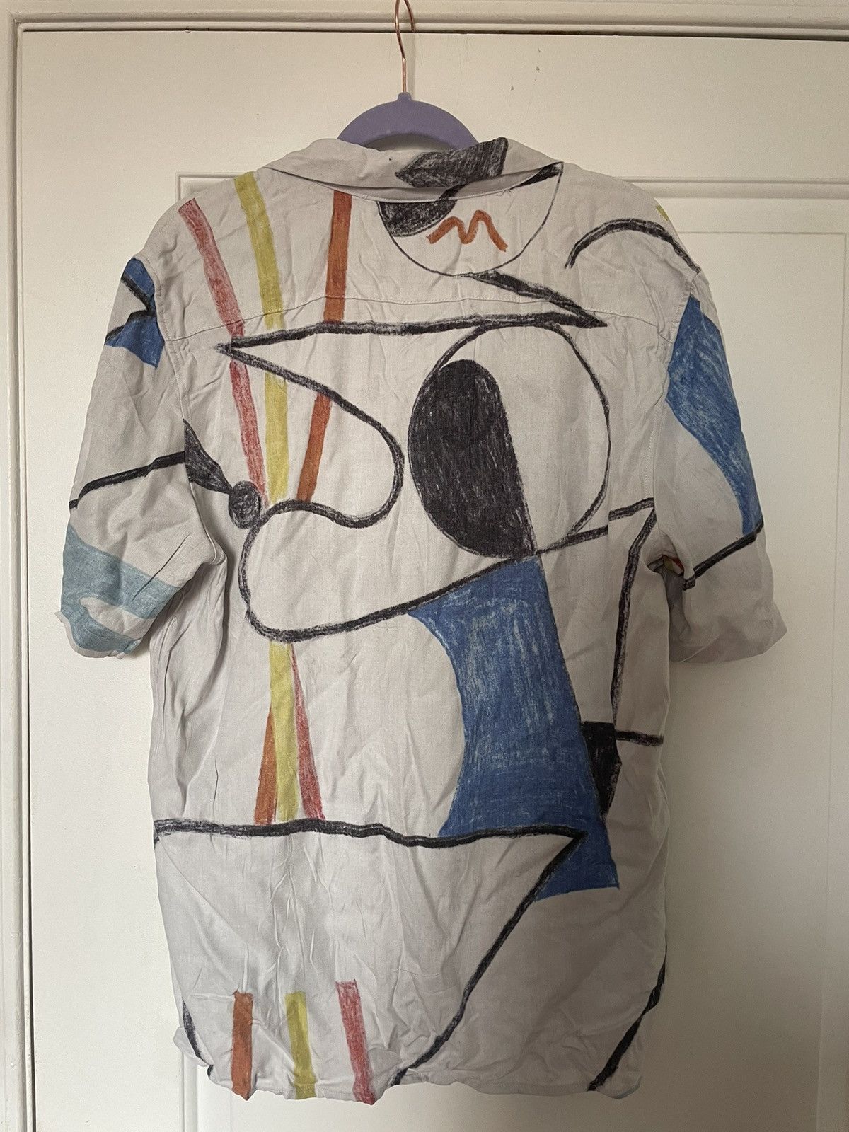 NEUW Denim Neuw Silk Blend Short Sleee Design Artwork Size US XL / EU 56 / 4 - 2 Thumbnail