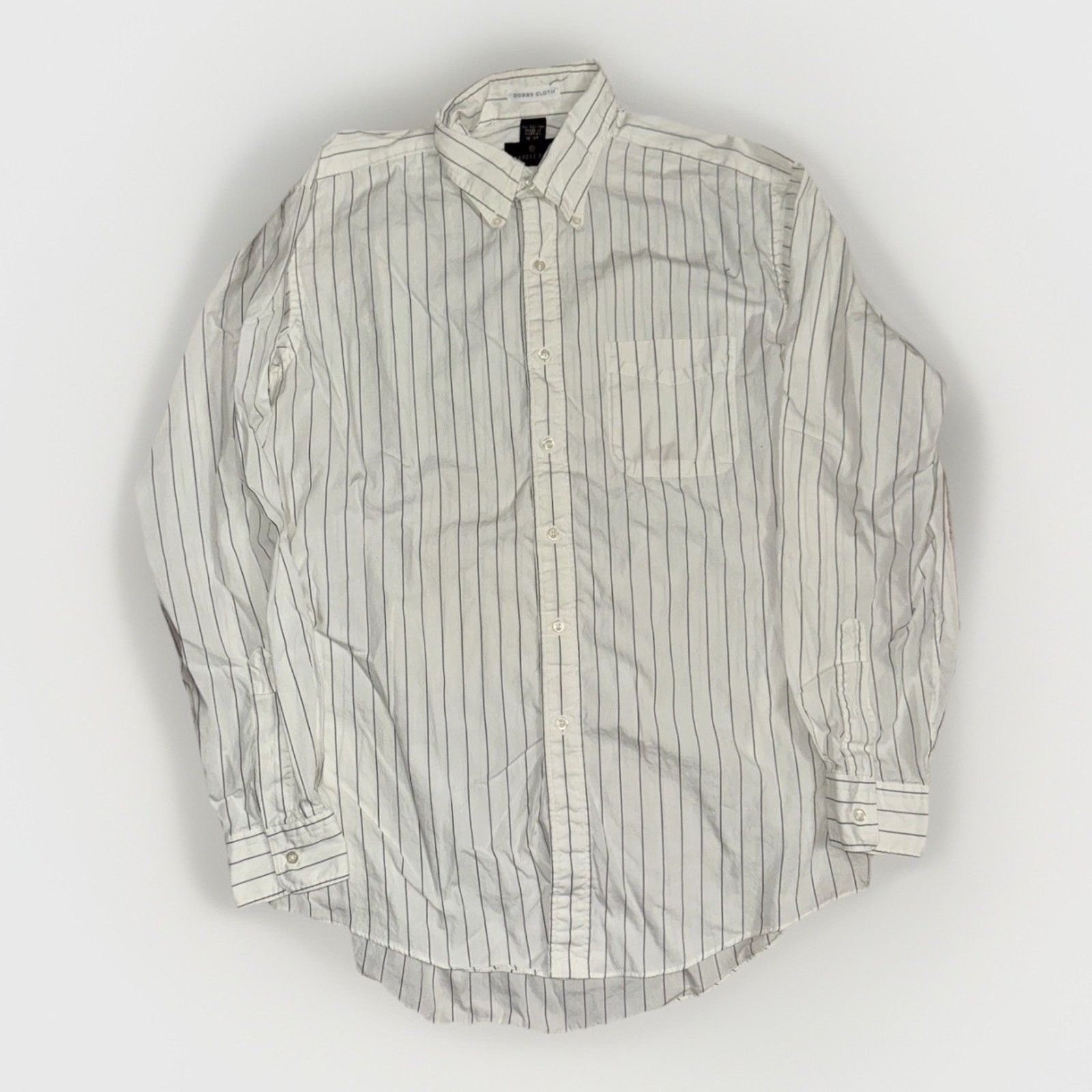 Vintage Ferrell Reed Vertical Stripe Dress Shirt Men’s 16-35 White Size US S / EU 44-46 / 1 - 1 Thumbnail