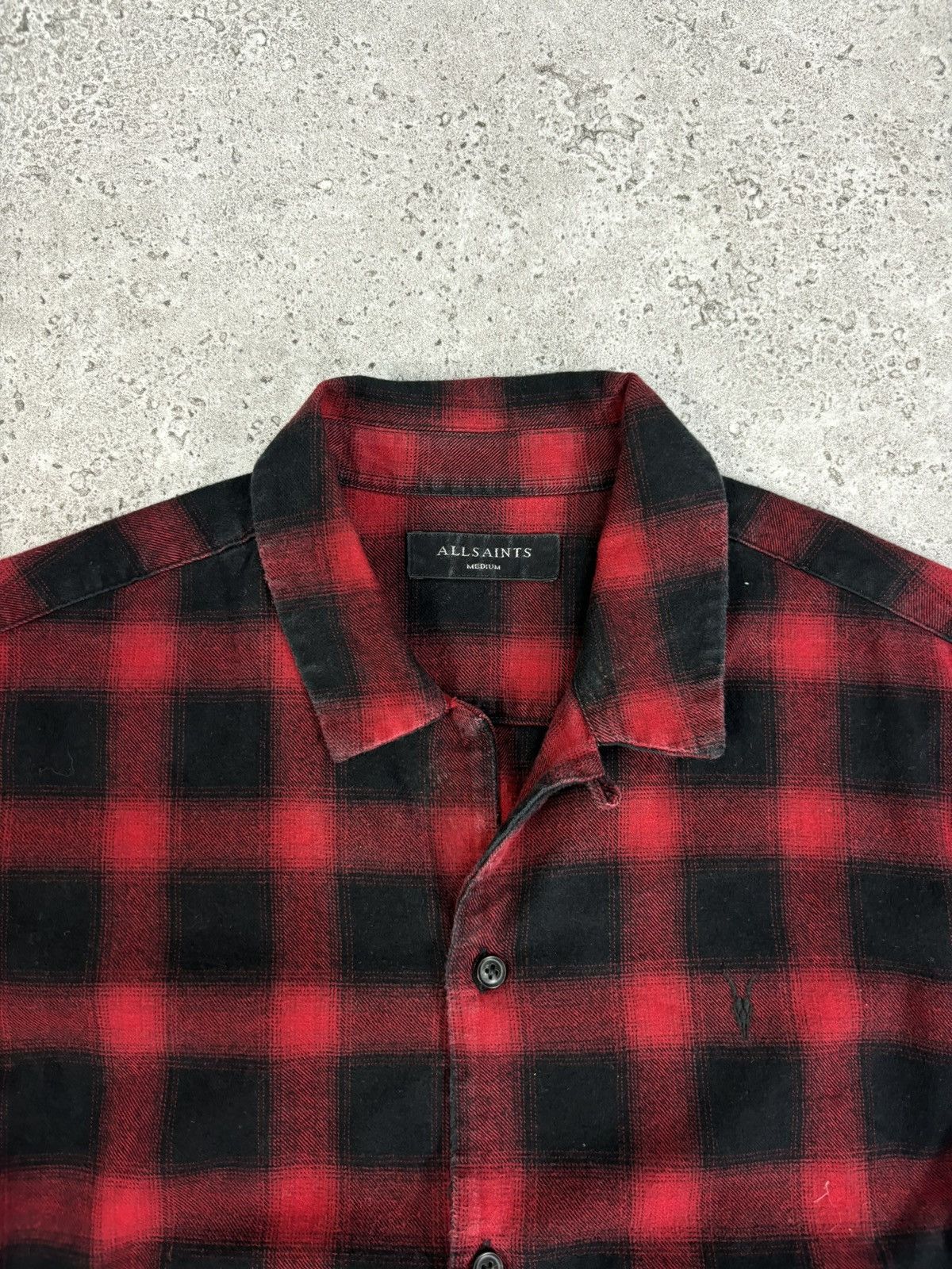 Allsaints × Japanese Brand × Vintage Allsaints Flannel Plaid Shirt Jacket Overshirt Old Money 00s Size US M / EU 48-50 / 2 - 5 Thumbnail