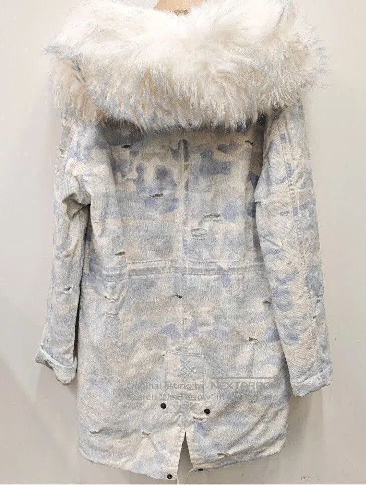 MR & MRS ITALY MrMrs Hooded Fur Parka Jacket. Size S / US 4 / IT 40 - 2 Thumbnail