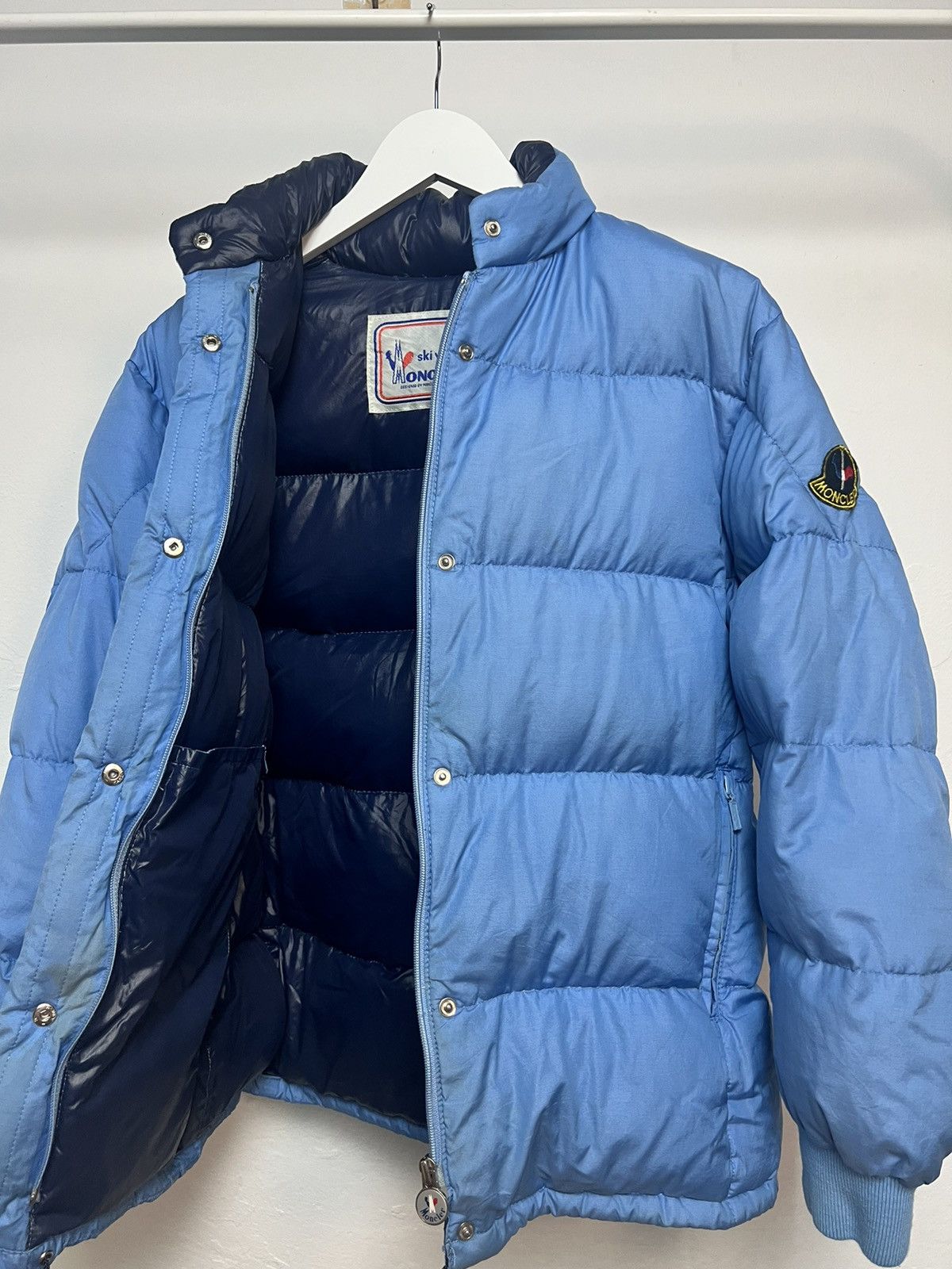 Vintage Moncler Puffer Light Blue Down Jacket
