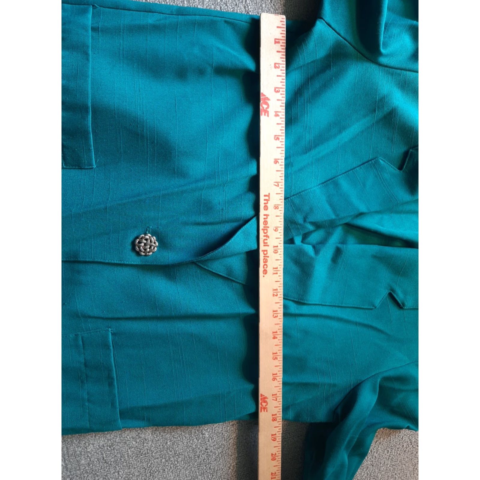 Vintage VINTAGE Requirements Blazer Womens Size 8 Teal 1 button 2 pocket USA Blazer Womens Size 8 Blue Pockets Included Size M / US 6-8 / IT 42-44 - 5 Thumbnail