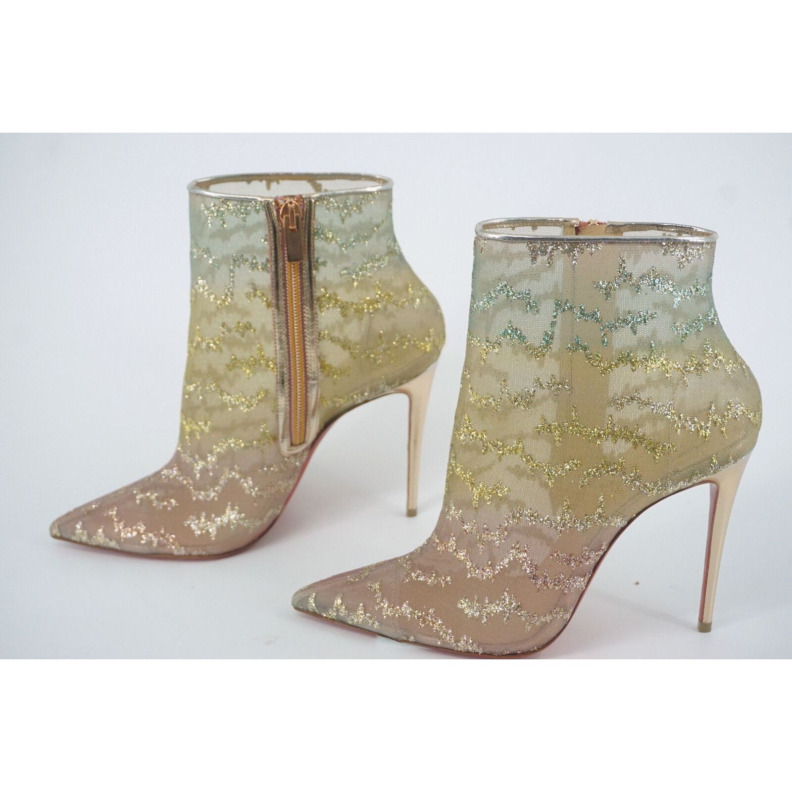 Christian Louboutin Christian Louboutin Nancy Booties Glitter Mesh Ankle Size US 7.5 / IT 37.5 - 6 Thumbnail