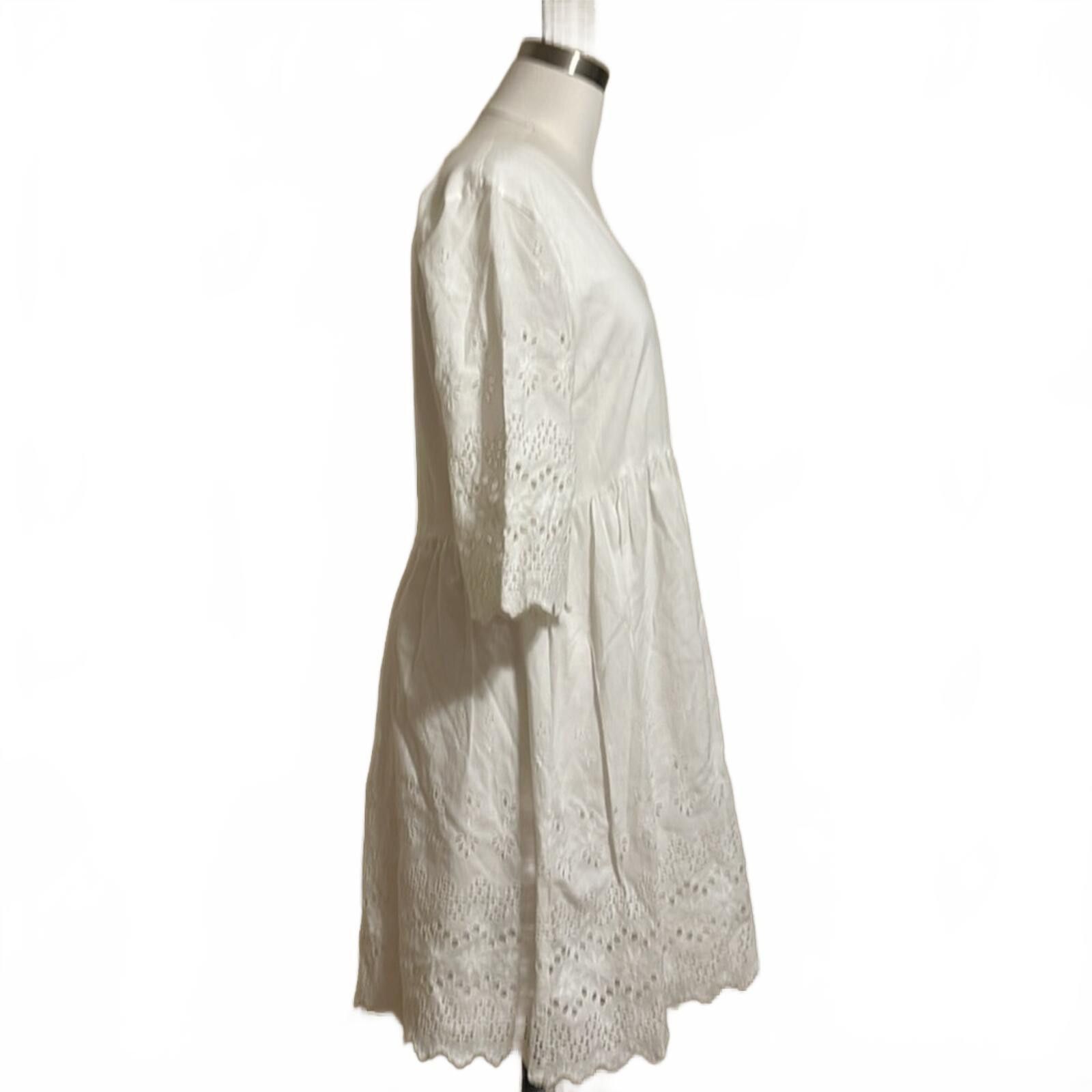 Madewell Eyelet Lattice Dress Size M / US 6-8 / IT 42-44 - 7 Thumbnail