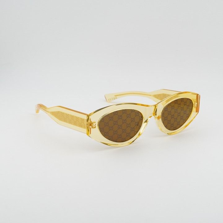 Gucci Gucci GG2065S 004 Sunglasses Yellow Cat Eye Frame Size ONE SIZE - 4 Thumbnail