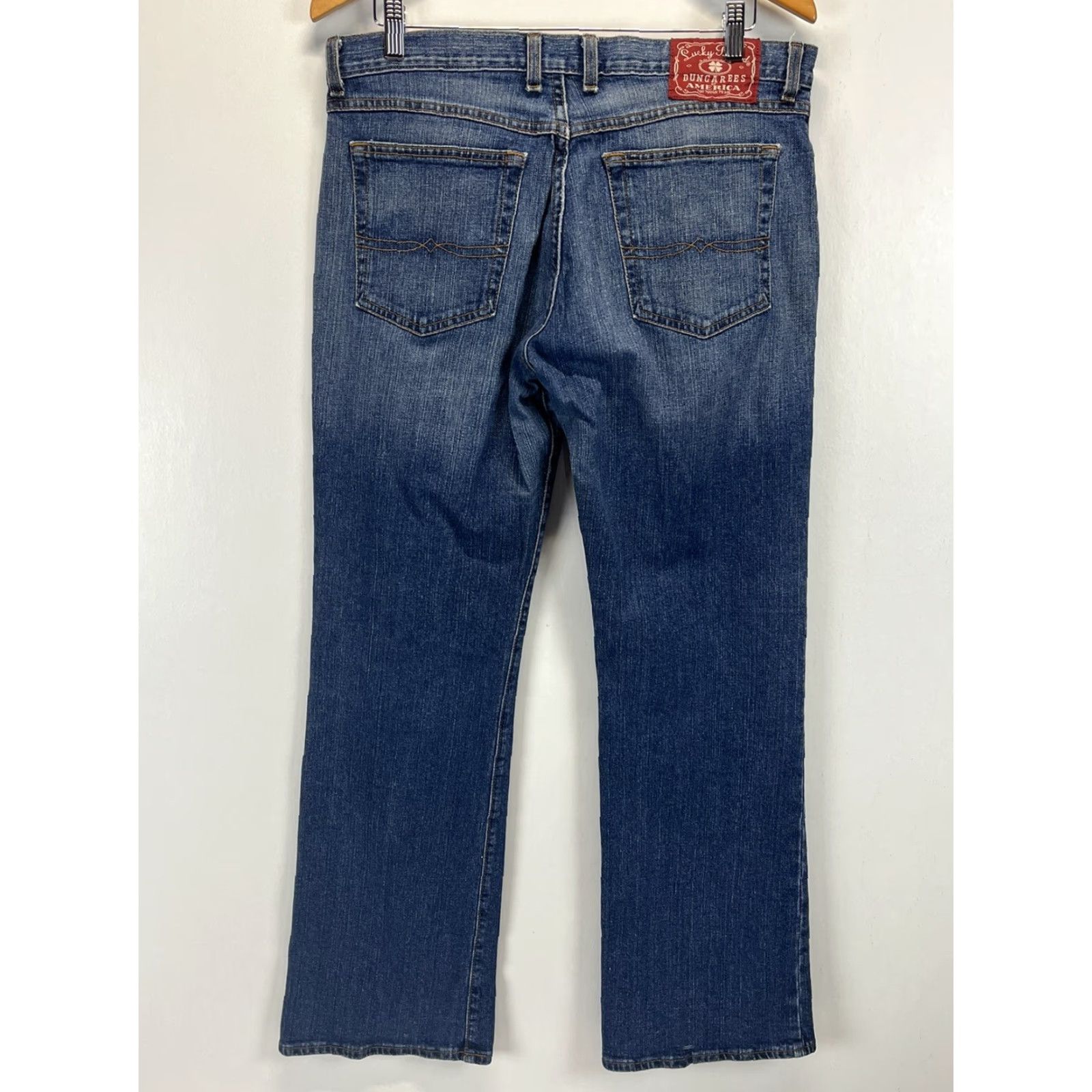 Lucky Brand VINTAGE Lucky Brand Jeans Dungarees Flared Blue Denim Mid Rise 14 32 Womens Jeans Size 36" / US 14 / IT 50 - 3 Thumbnail