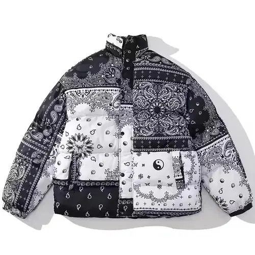 Other Ying Yang Paisley Bandana Puffer Jacket Size US M / EU 48-50 / 2 - 2 Thumbnail